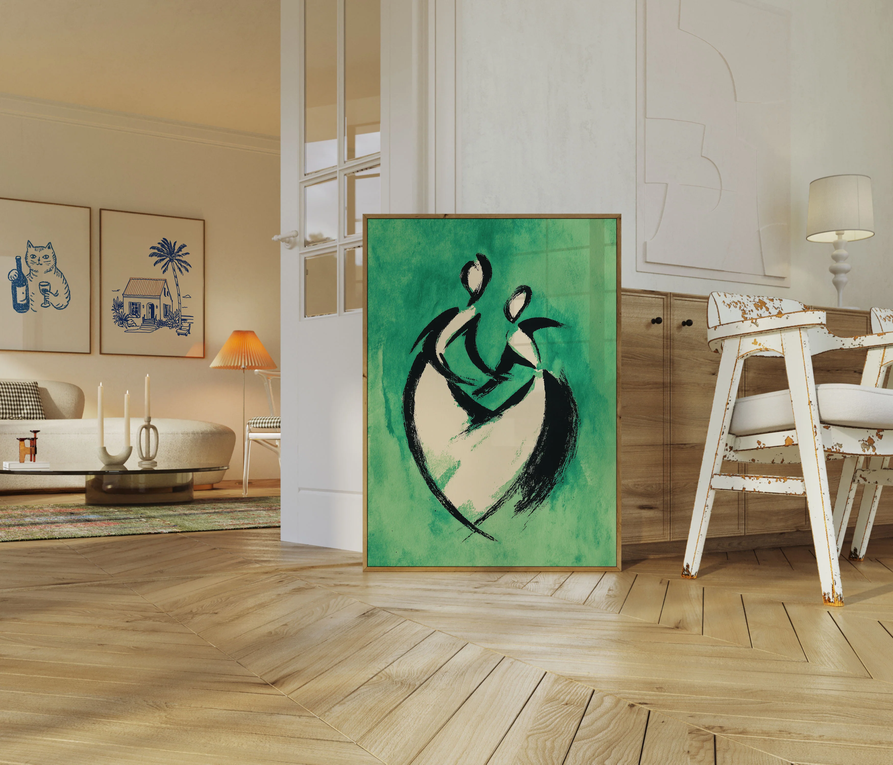 Abstract Figures Dancing Poster - Image 5