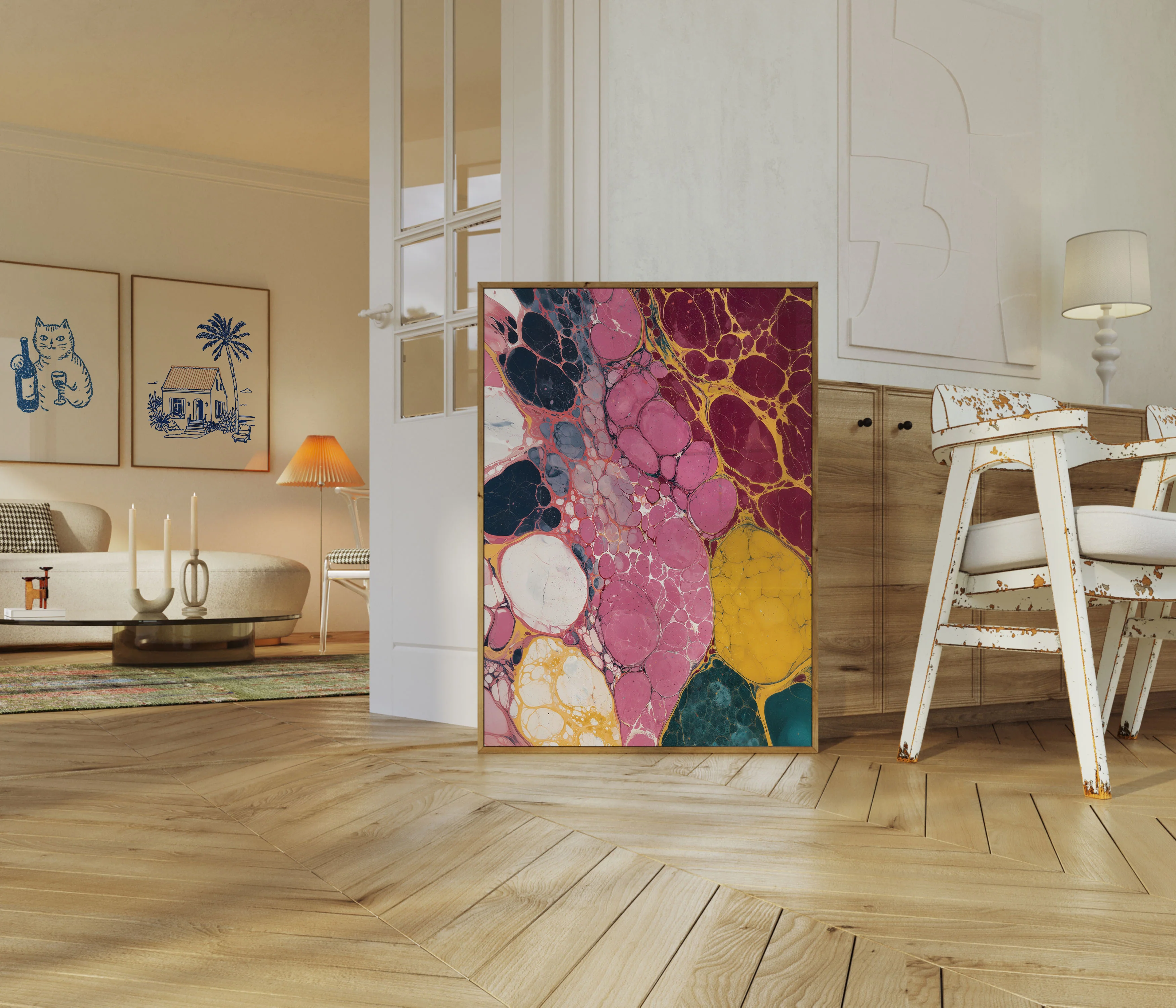 Abstract Fluid Art Bubble Poster - Image 5