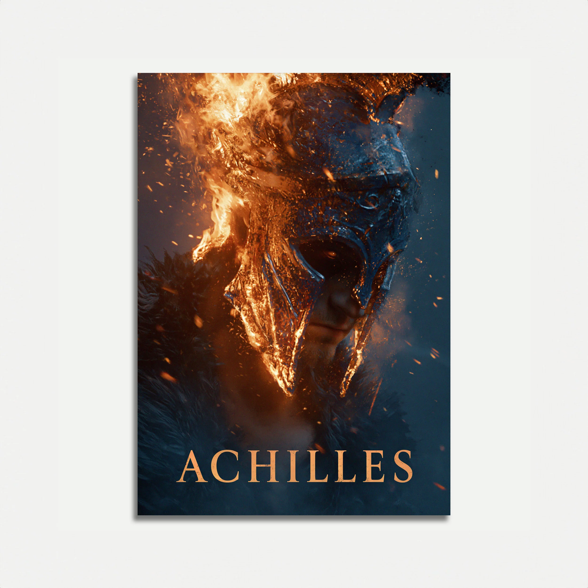Achilles Warrior Fire Poster