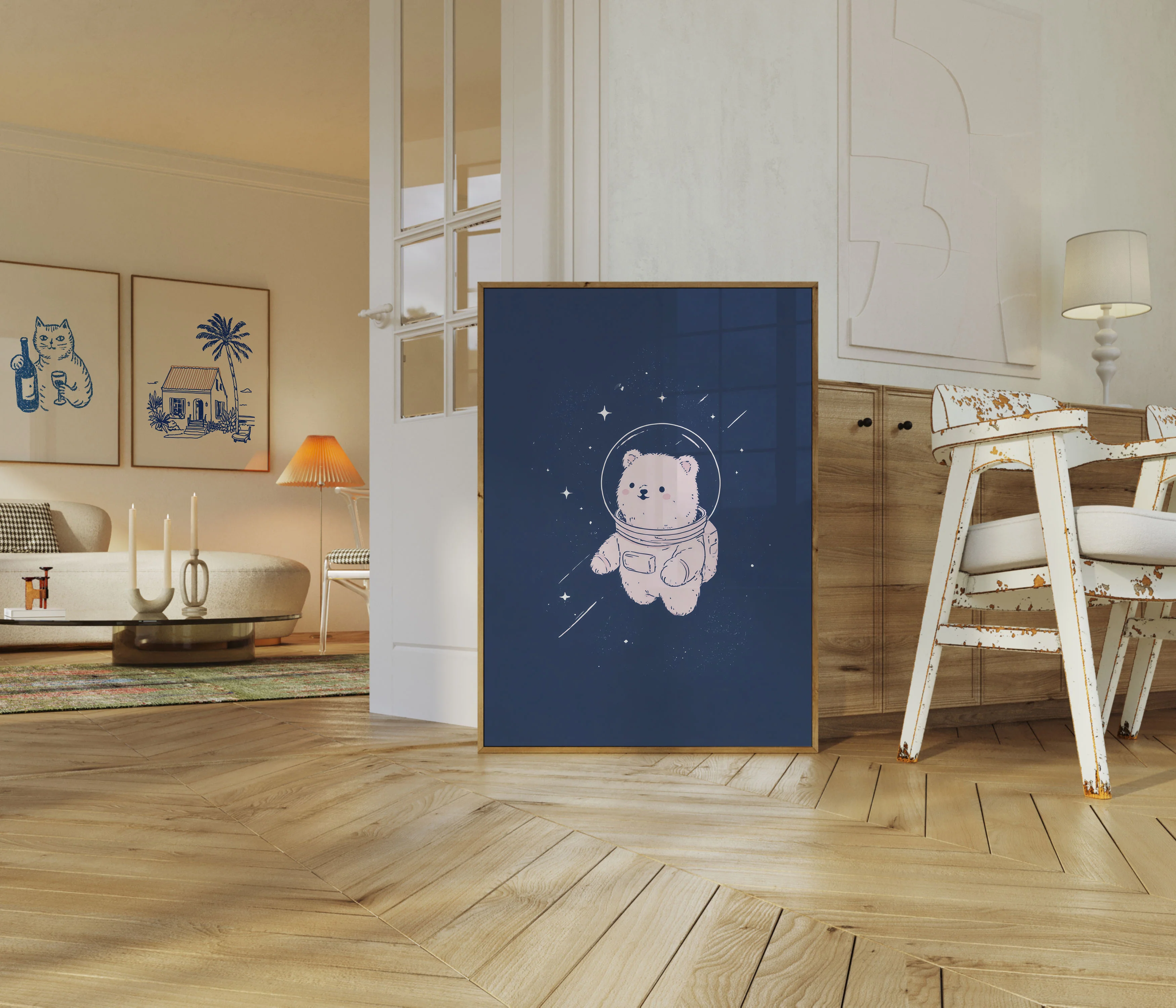 Adorable Space Bear Adventure Poster - Image 5
