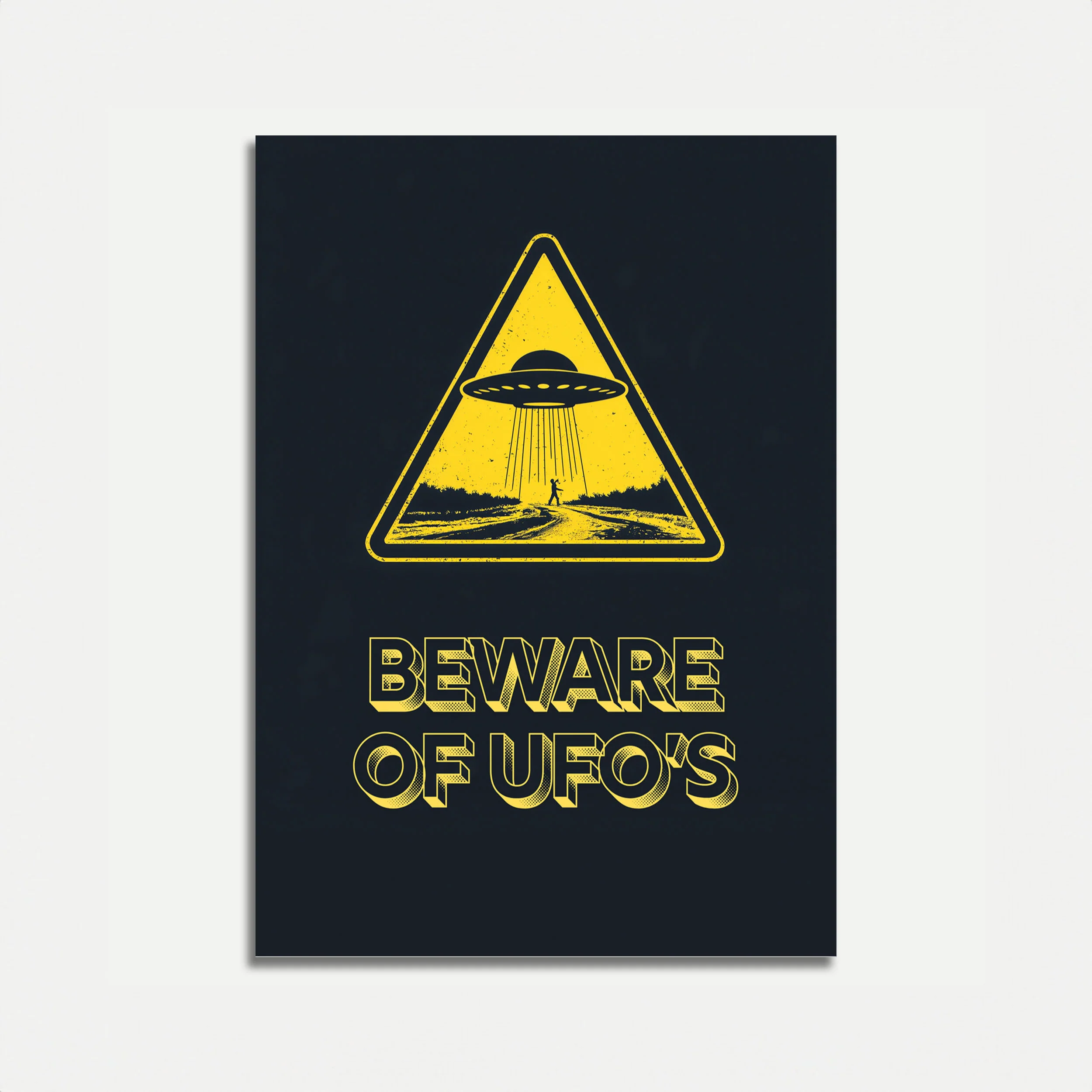 Alien Abduction Warning Poster