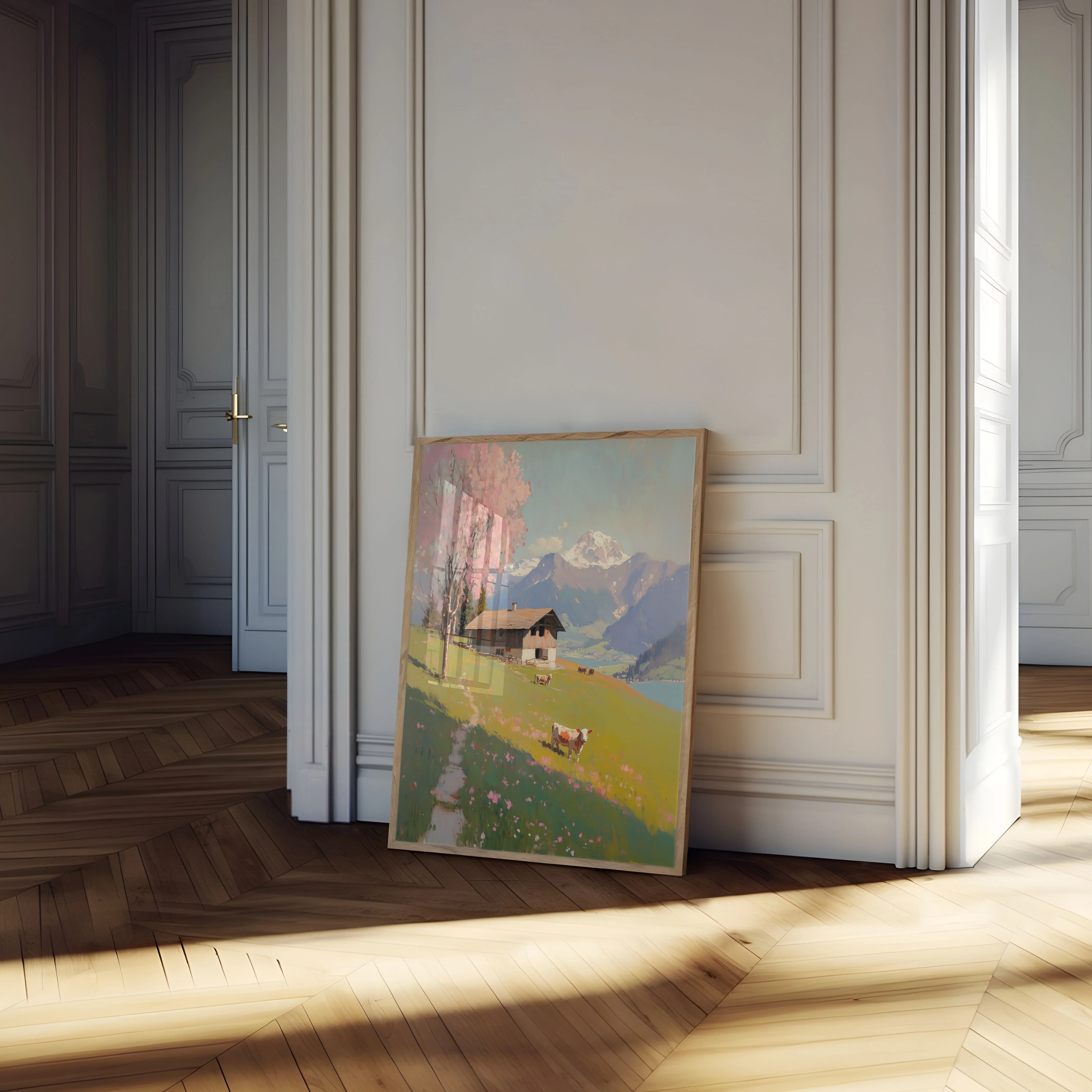 Alpine Spring Mountain Tranquility Poster - Image 4