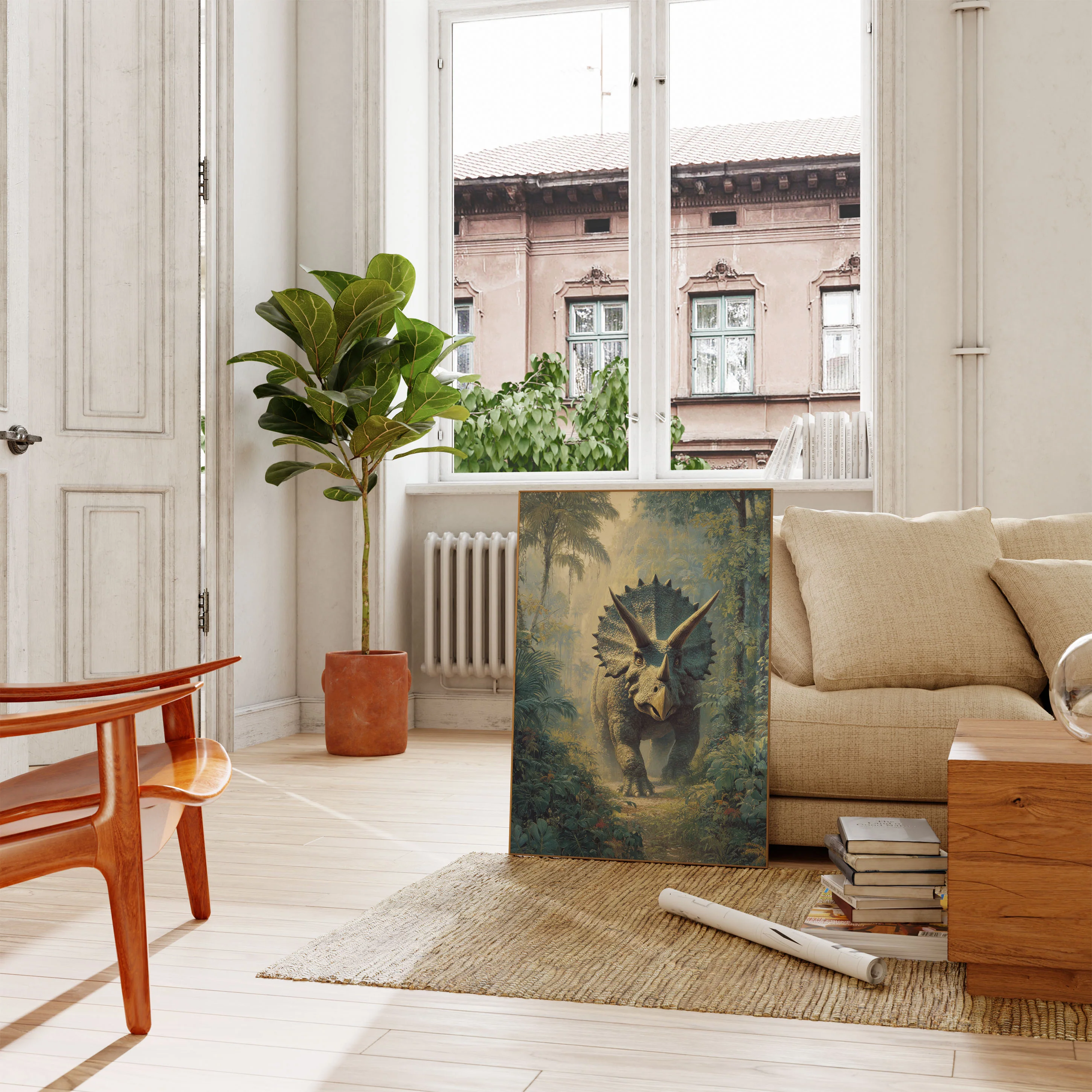 Ancient Forest Triceratops Poster - Image 2