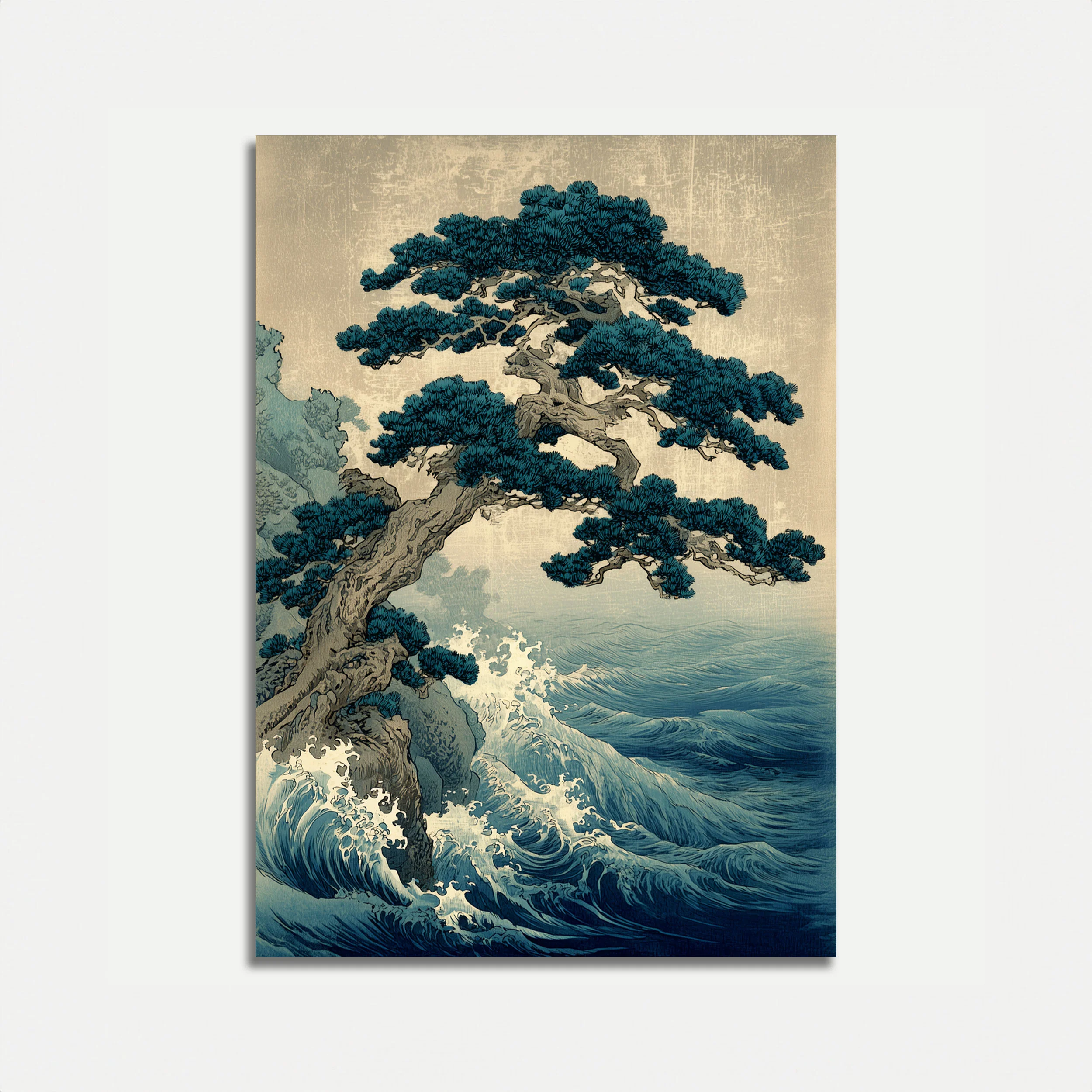 Ancient Pine Tree Ocean Poster