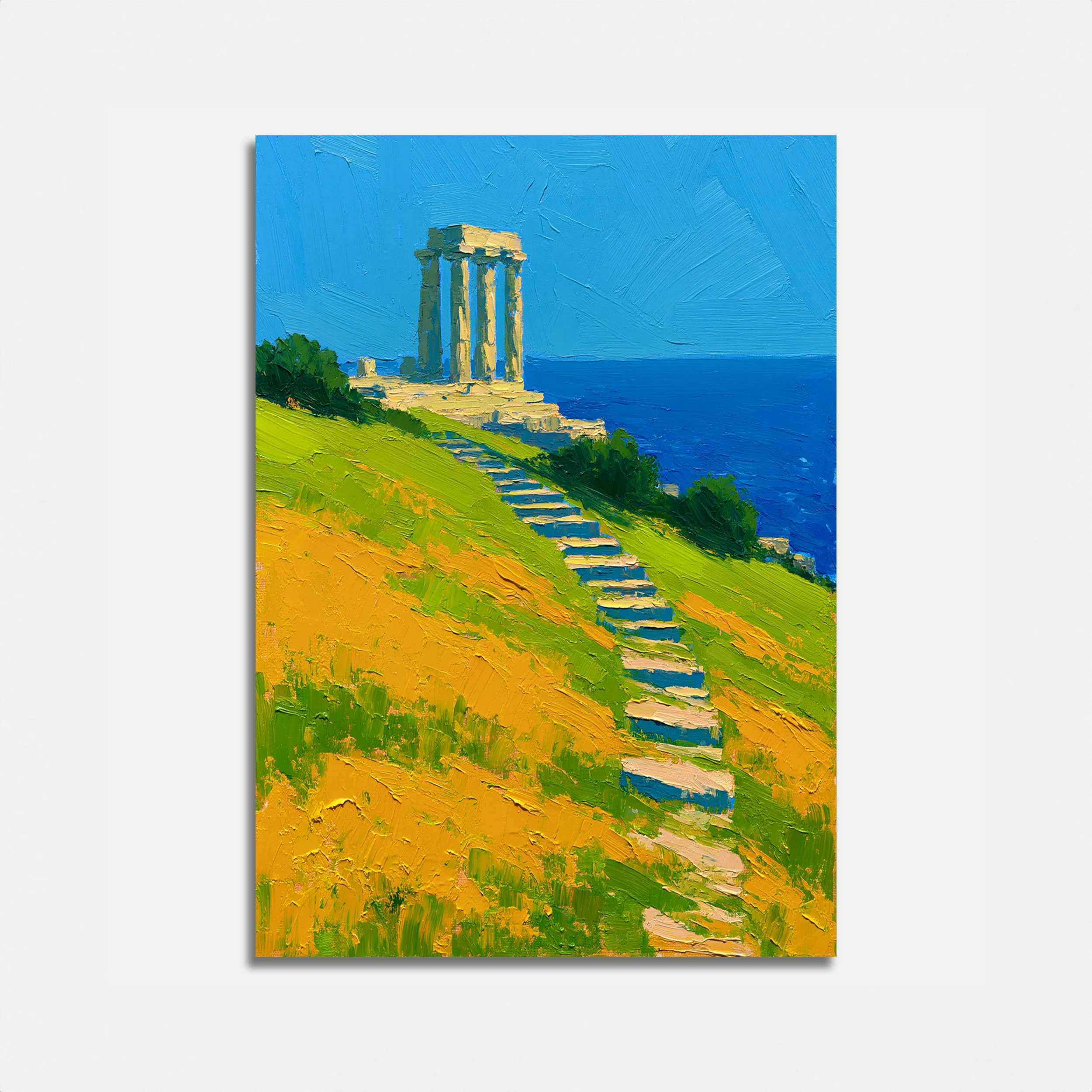 Ancient Ruins Seaside Steps Poster