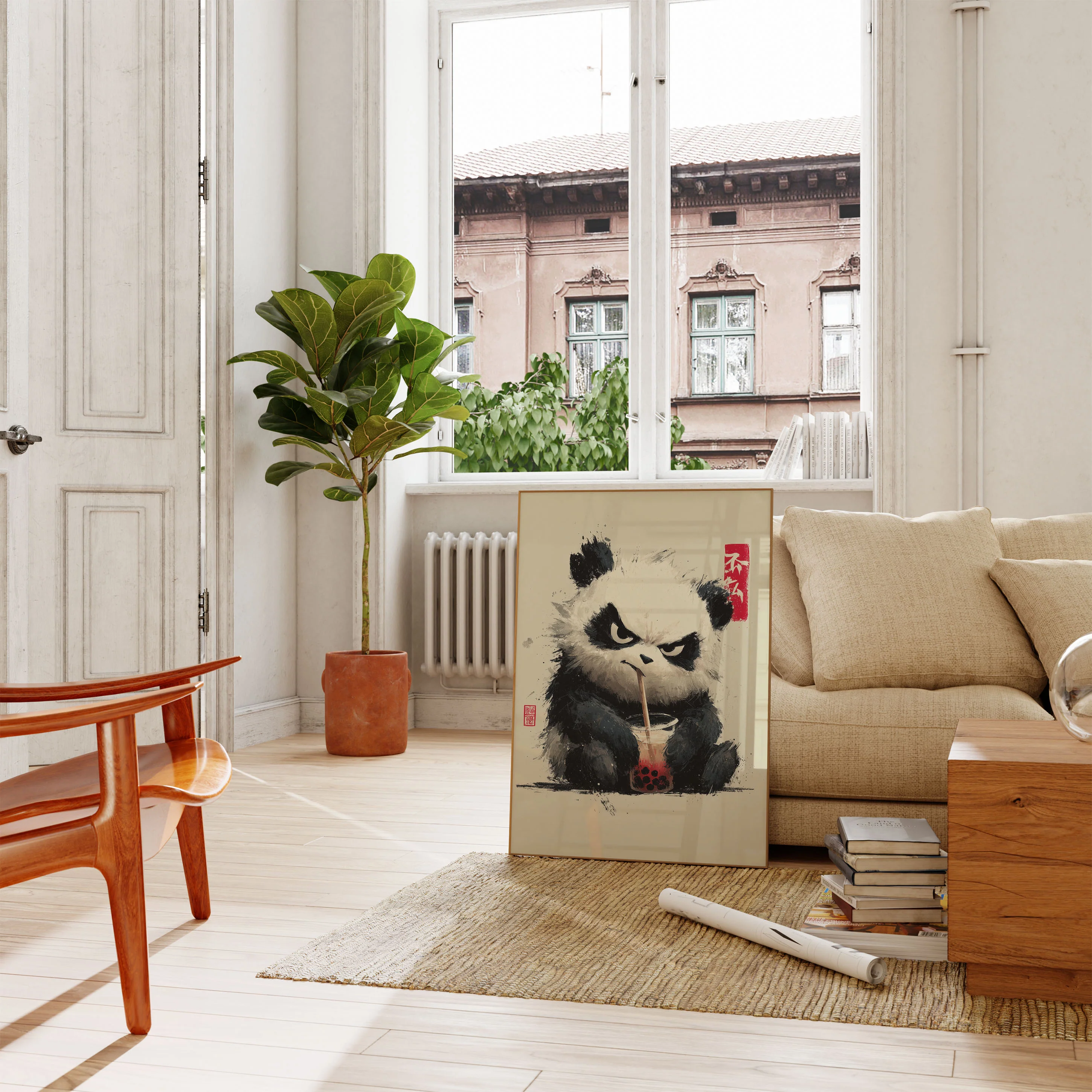 Angry Panda Bubble Tea Poster - Image 2