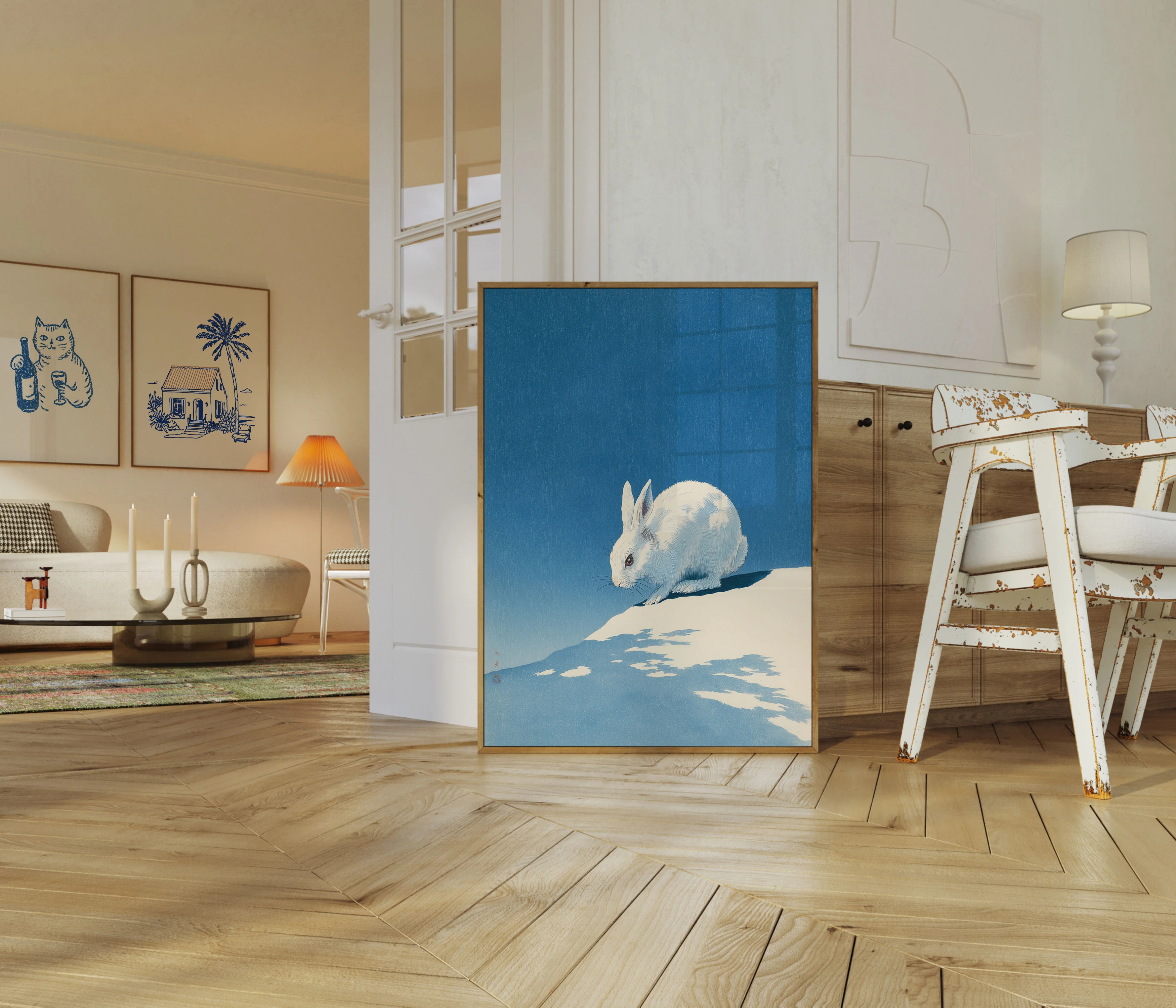 Arctic Rabbit in Snow Poster - Image 5