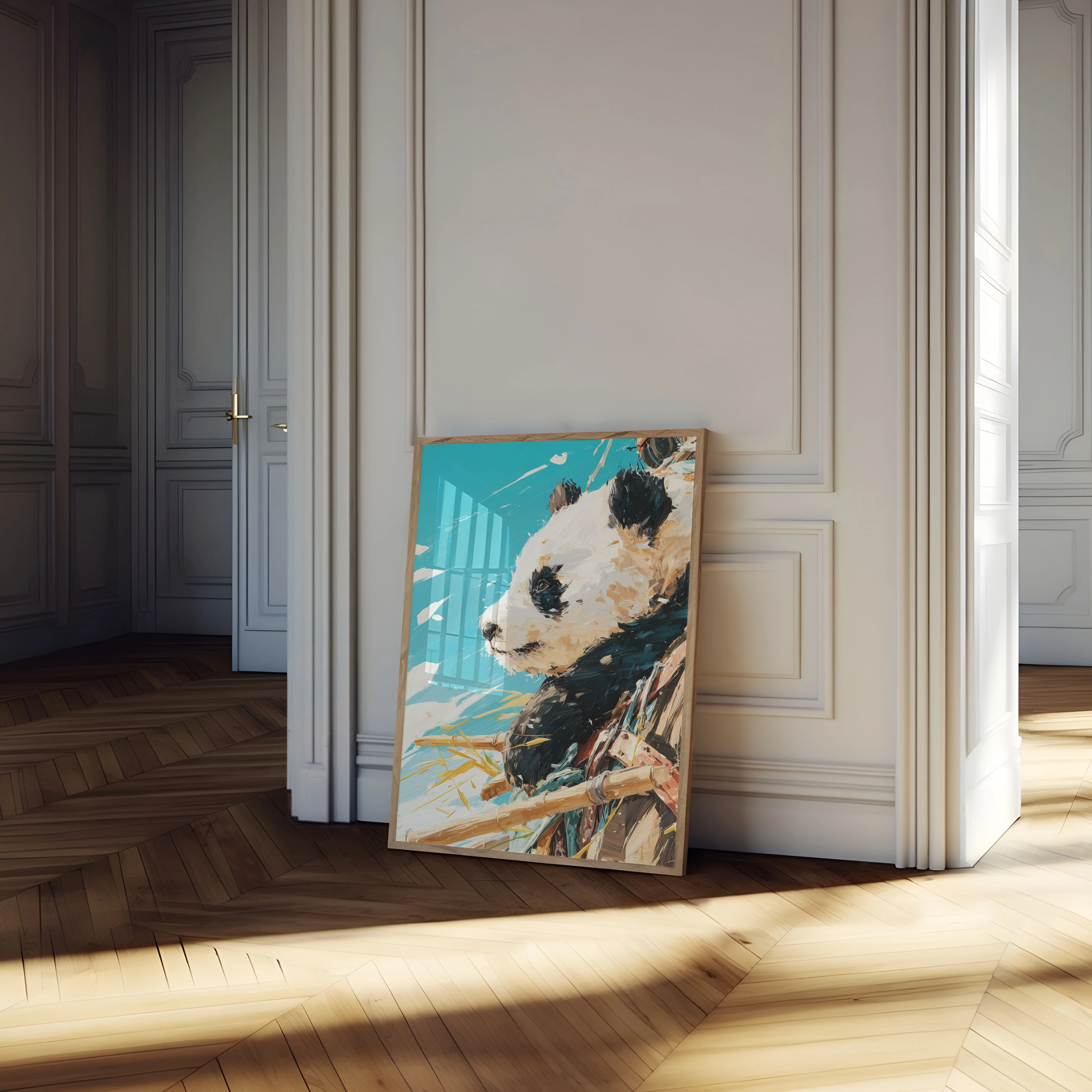 Artistic Panda Bamboo Warrior Poster - Image 4