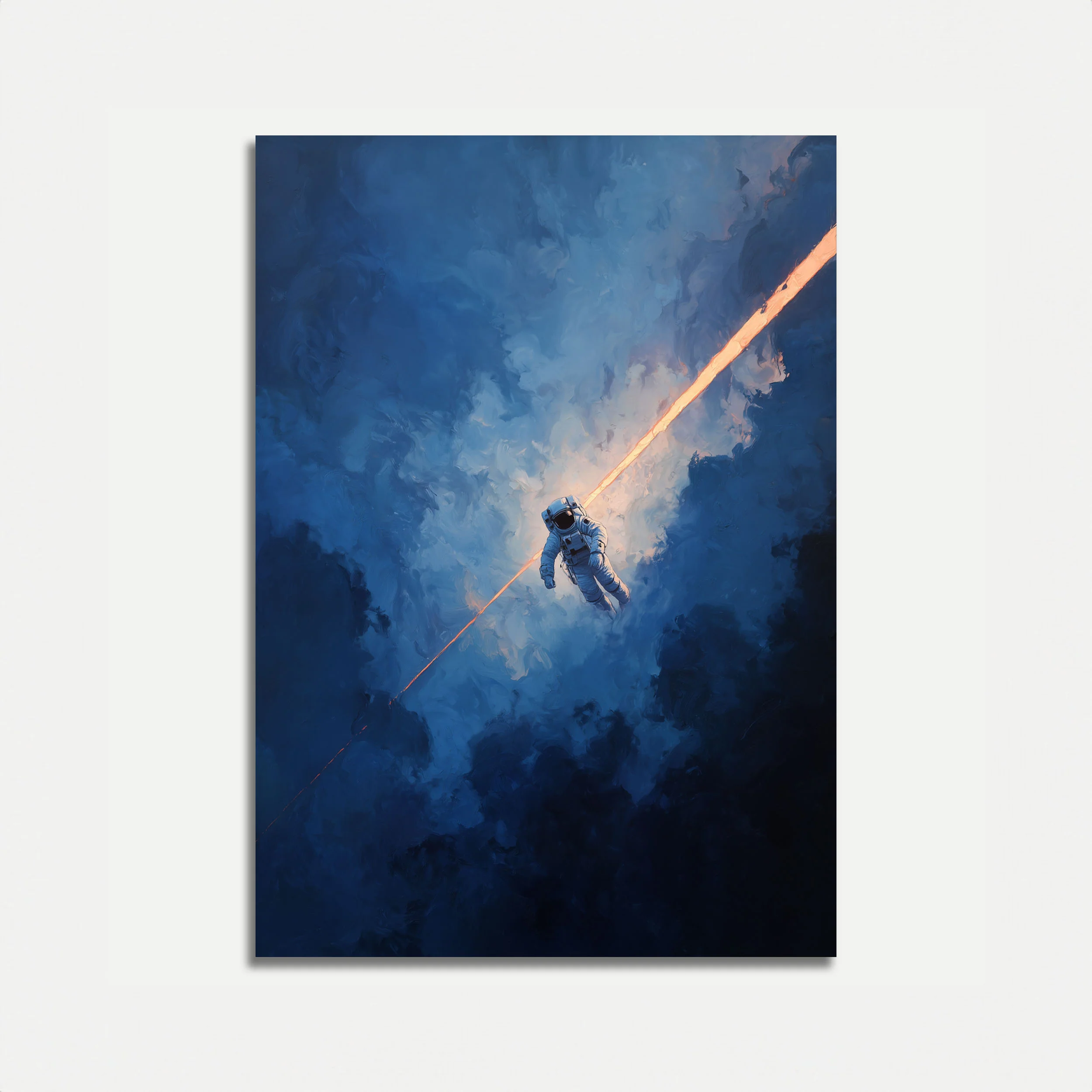 Astronaut Light Bridge Poster