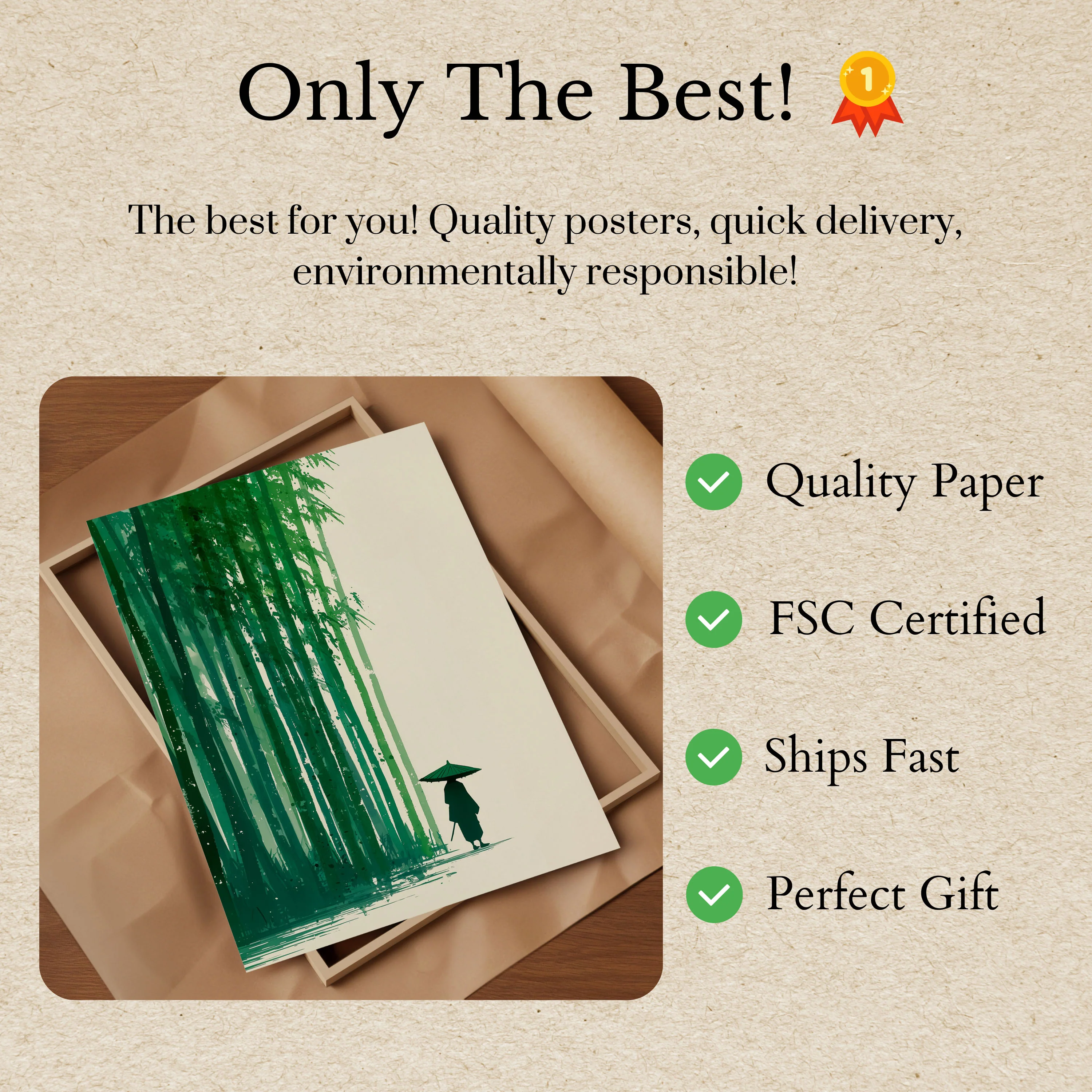 Bamboo Forest Solitude Poster - Image 3