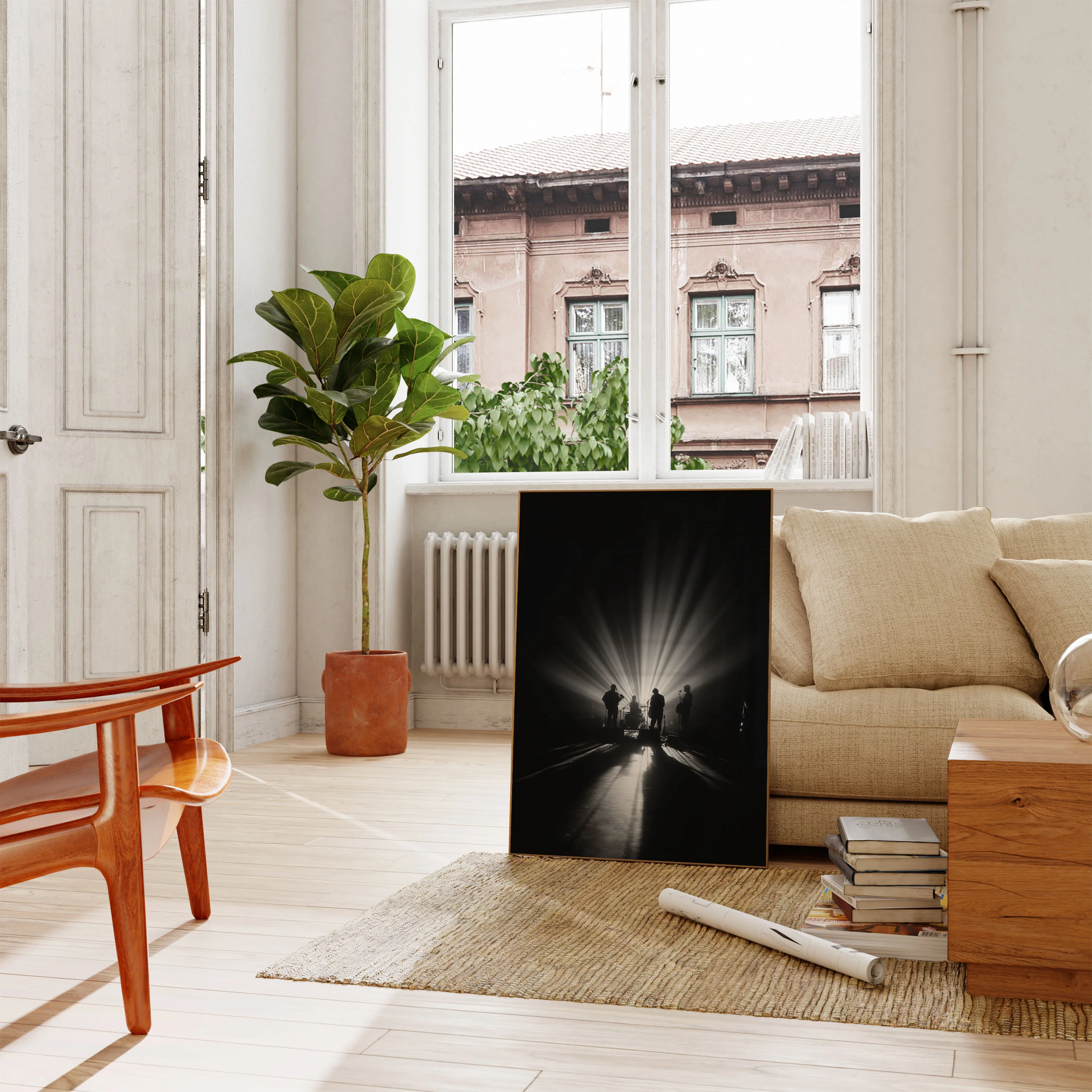 Band Silhouettes in Dramatic Light Poster - Image 2