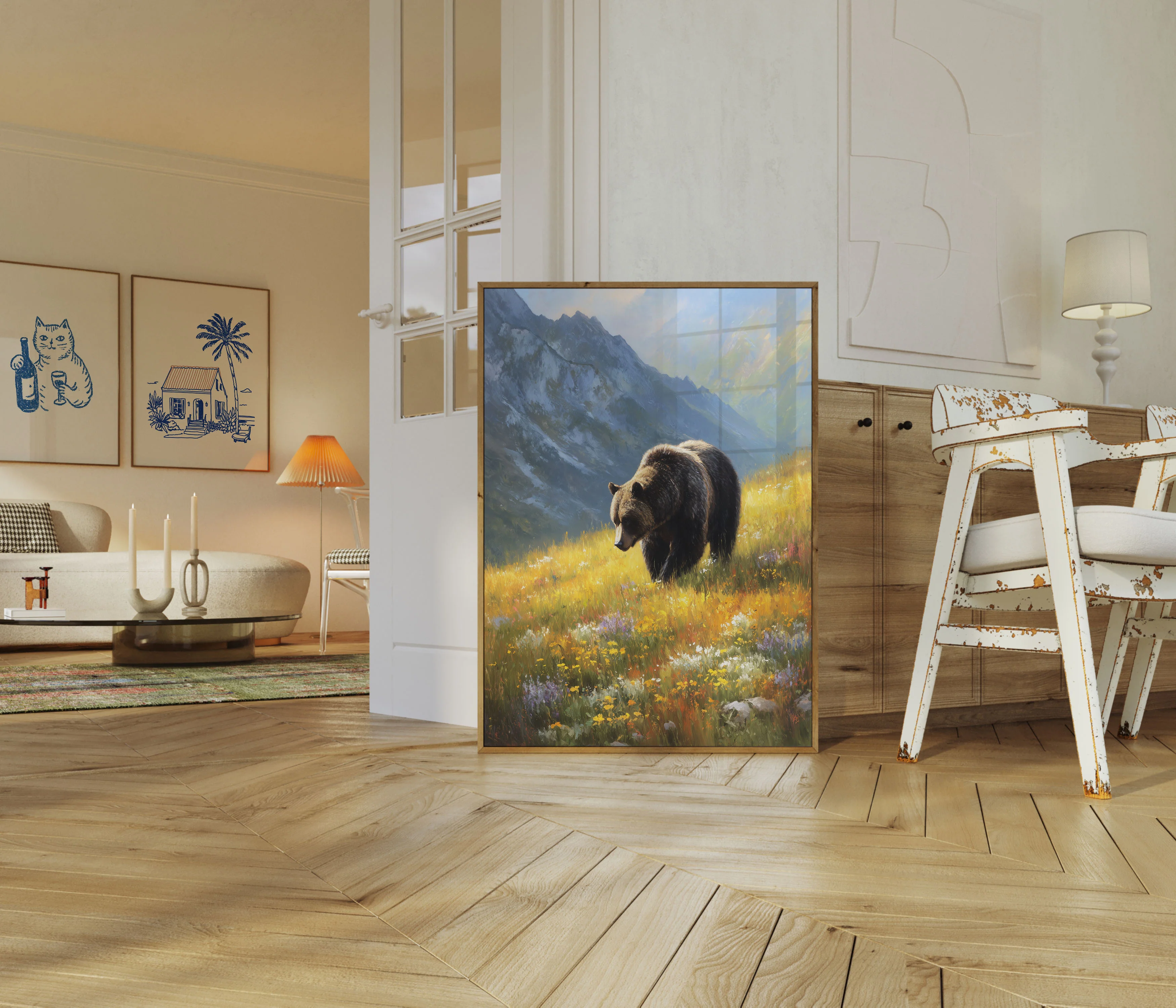 Bear in Mountain Meadow Poster - Image 5