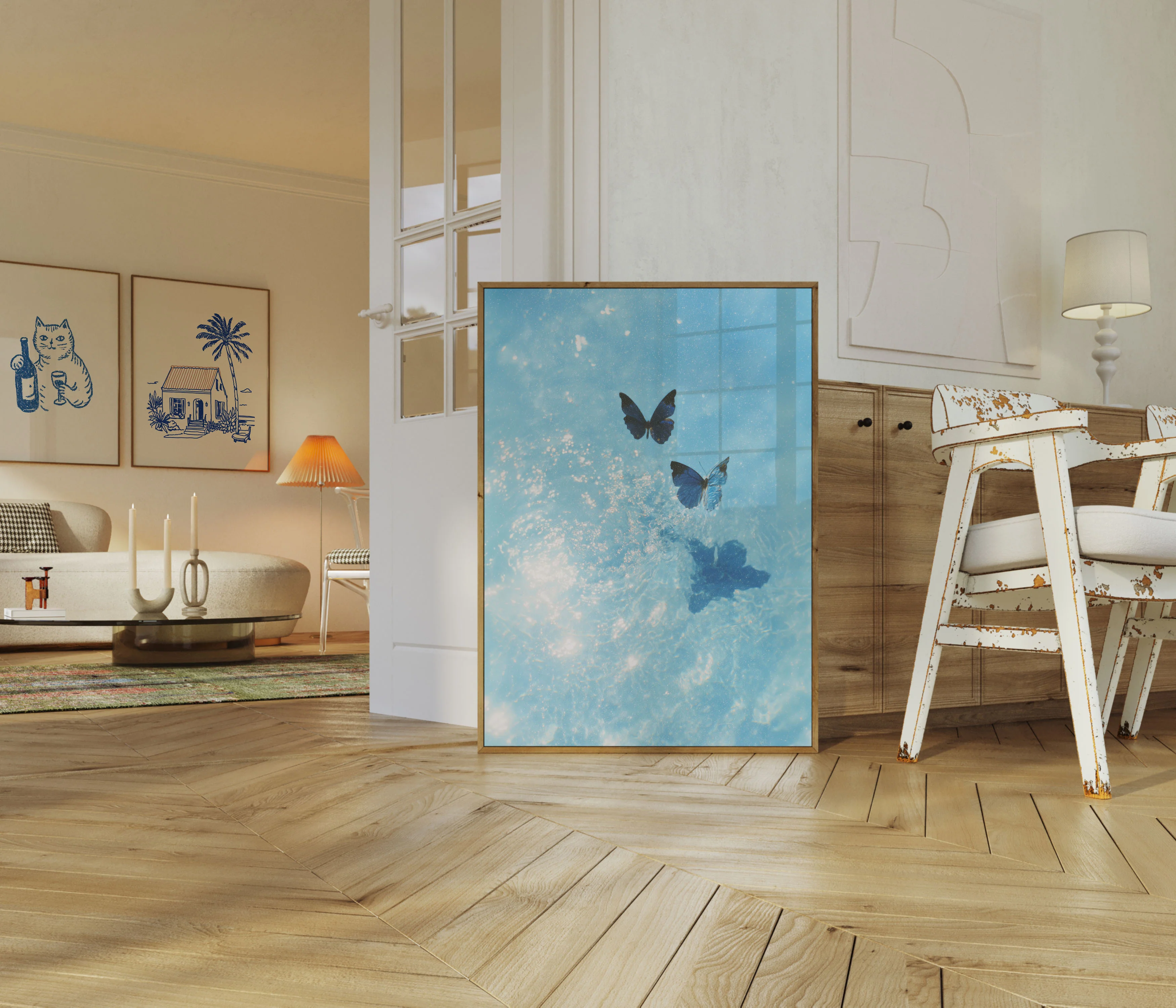 Blue Butterfly Flight Poster - Image 5