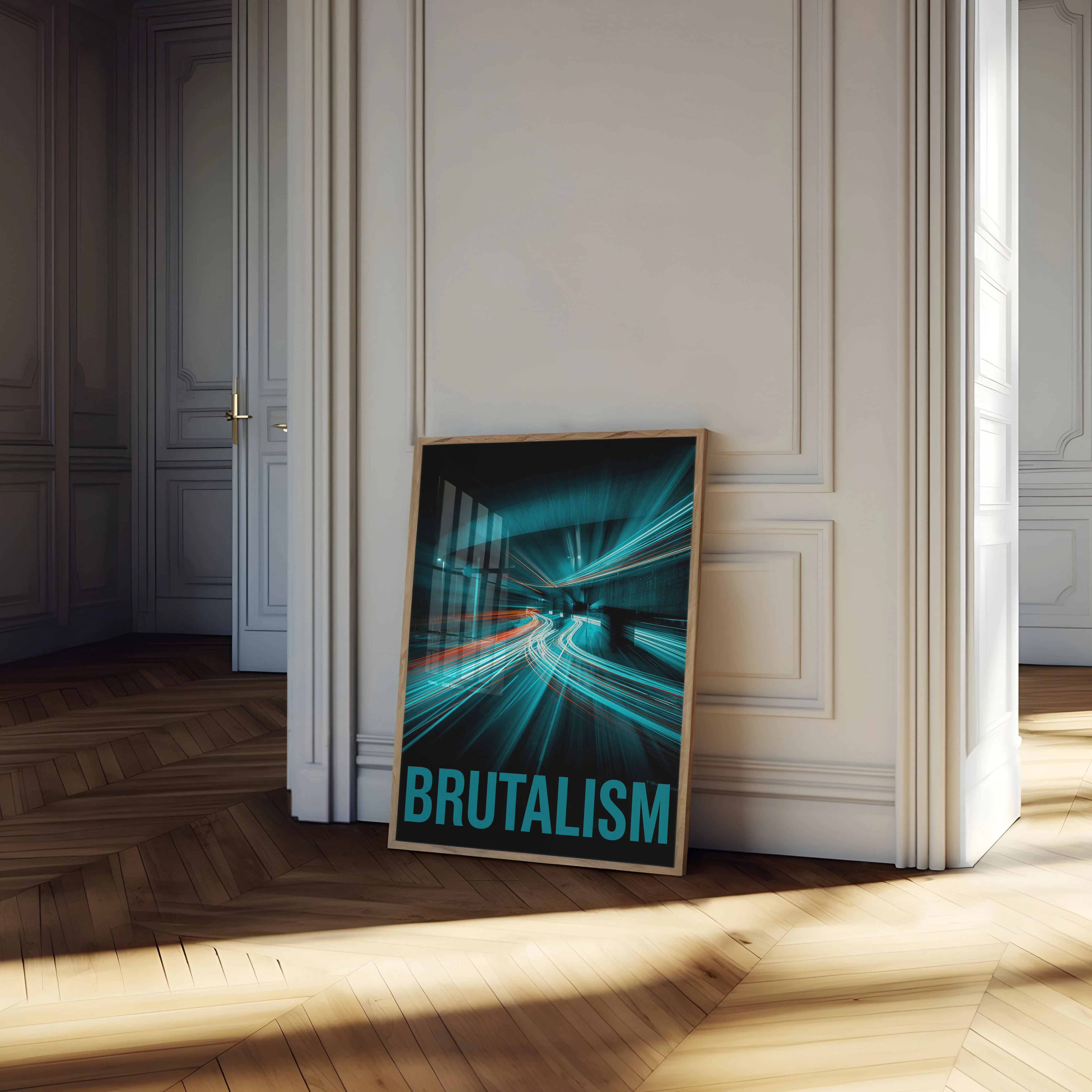 Brutalist Architecture Light Trails Poster - Image 4