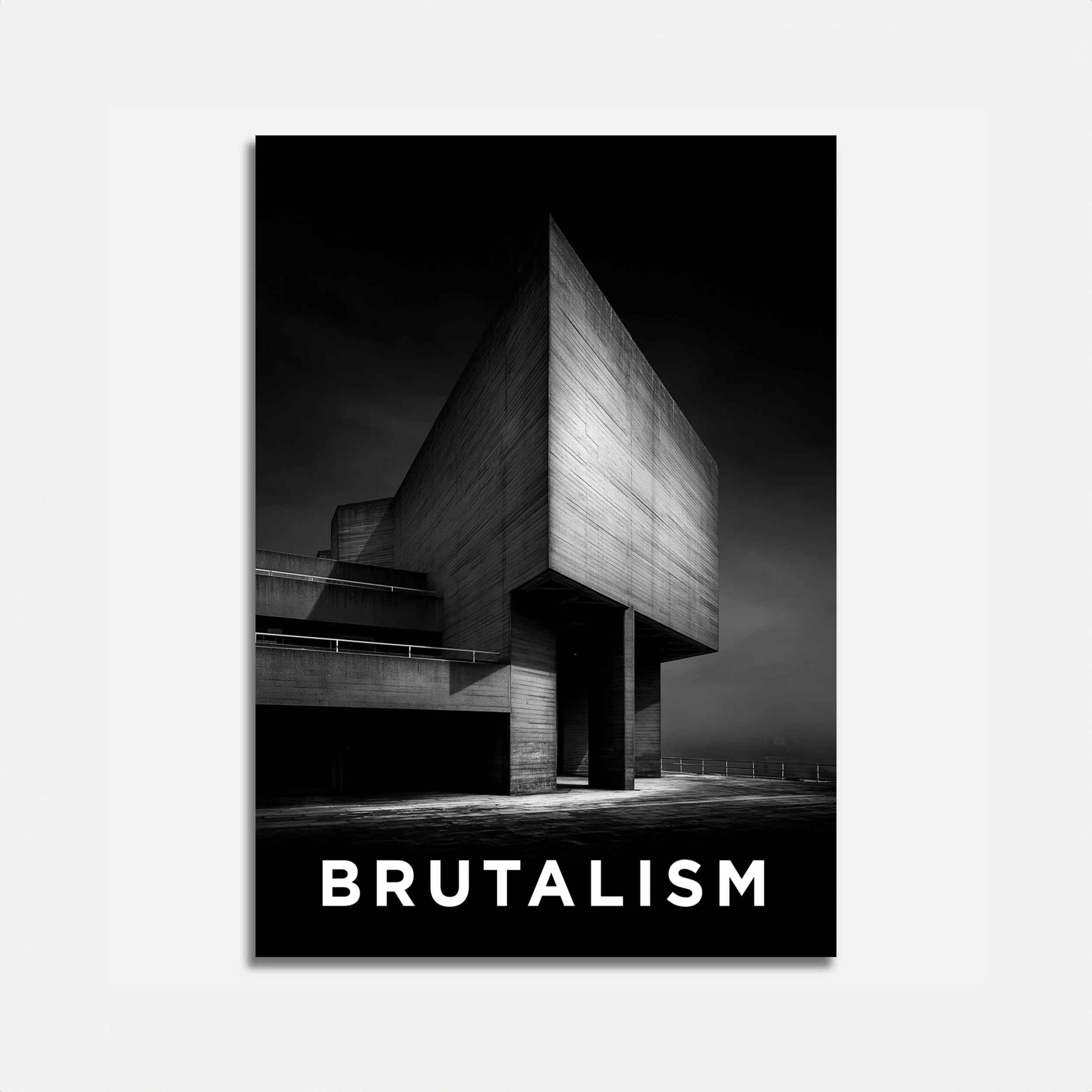 Brutalist Architecture Monument Poster
