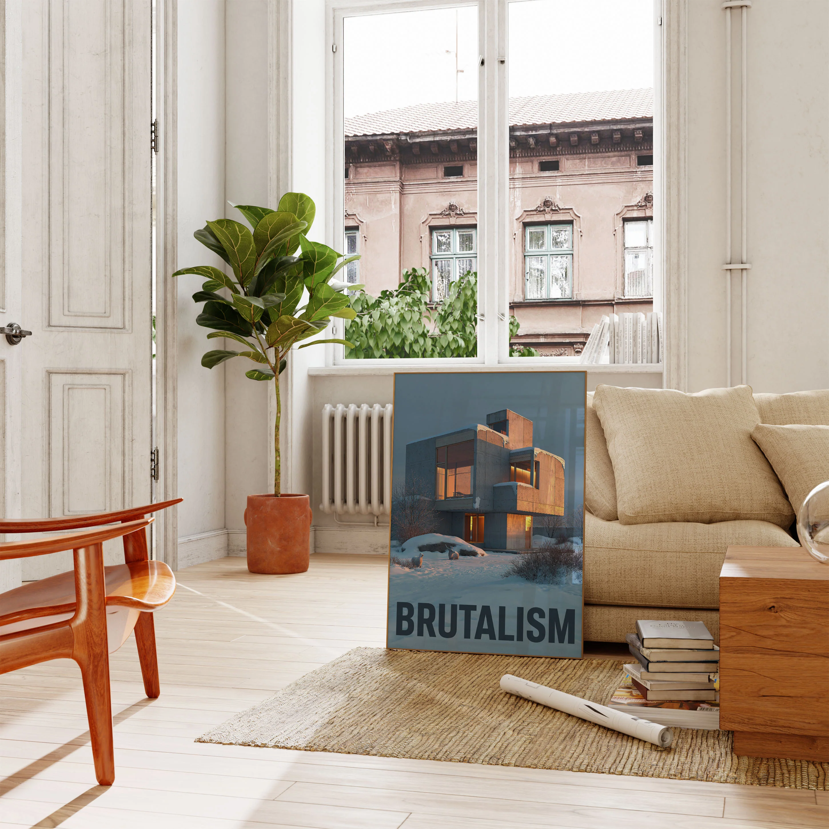 Brutalist Architecture Winter Poster - Image 2