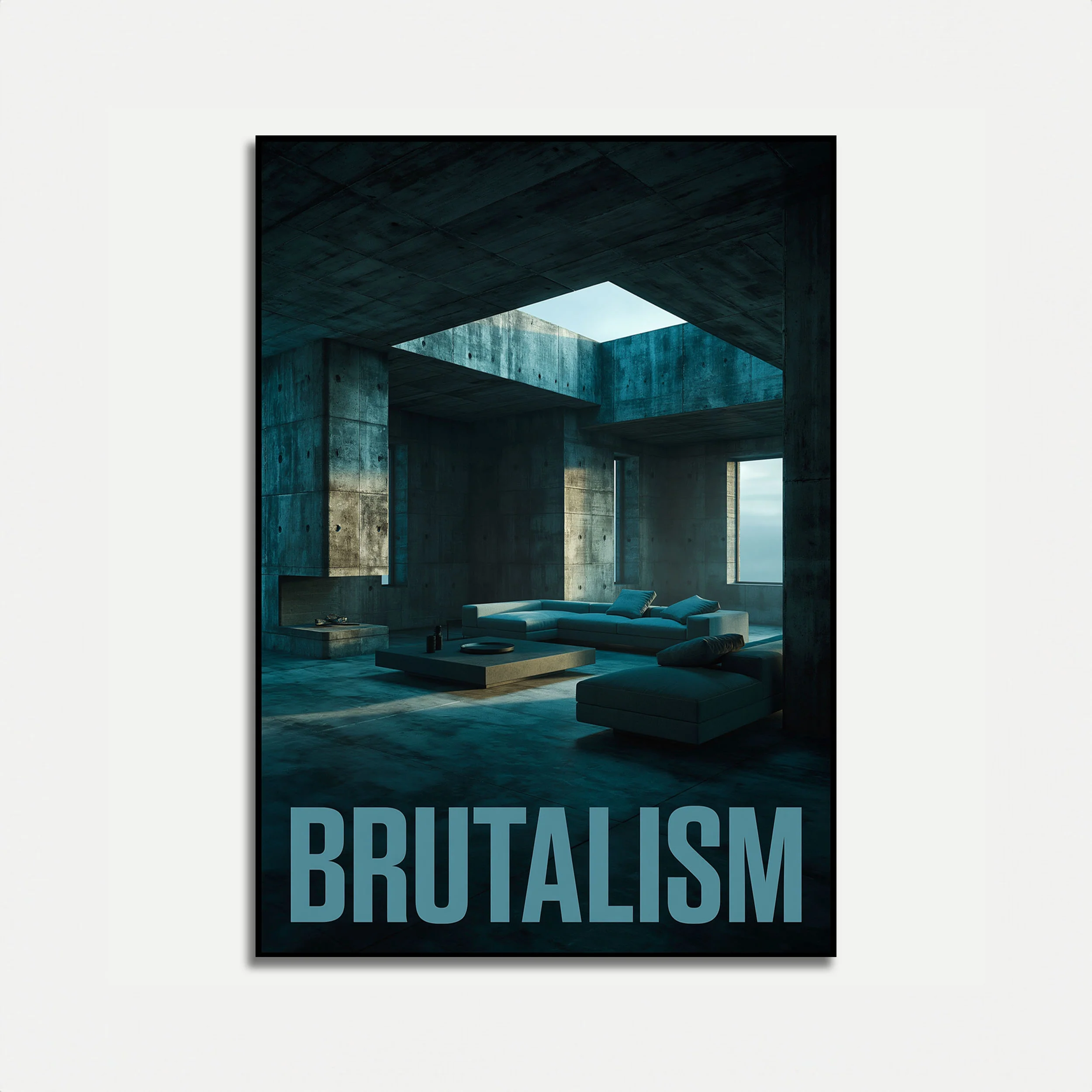 Brutalist Interior Design Poster