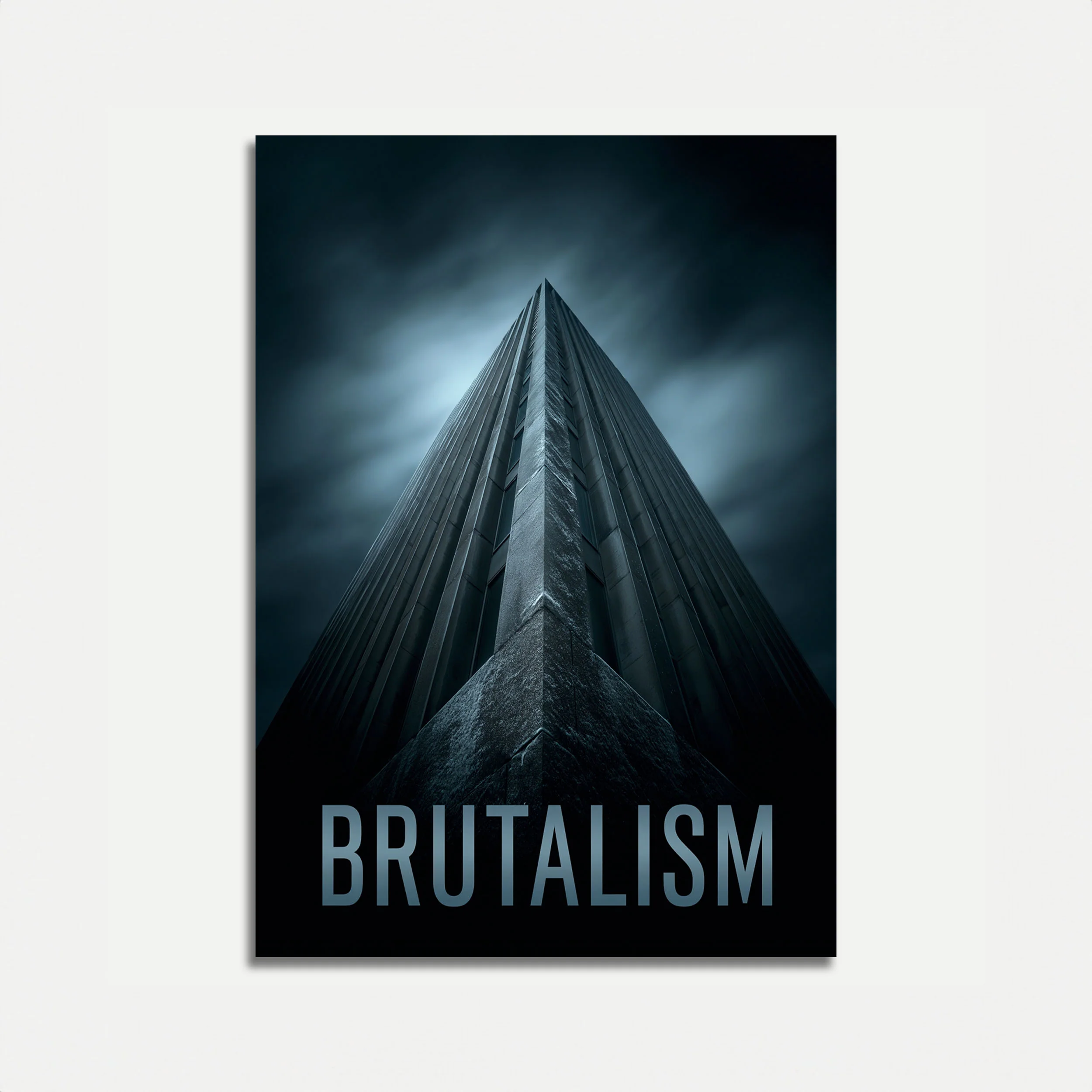 Brutalist Tower Architecture Poster