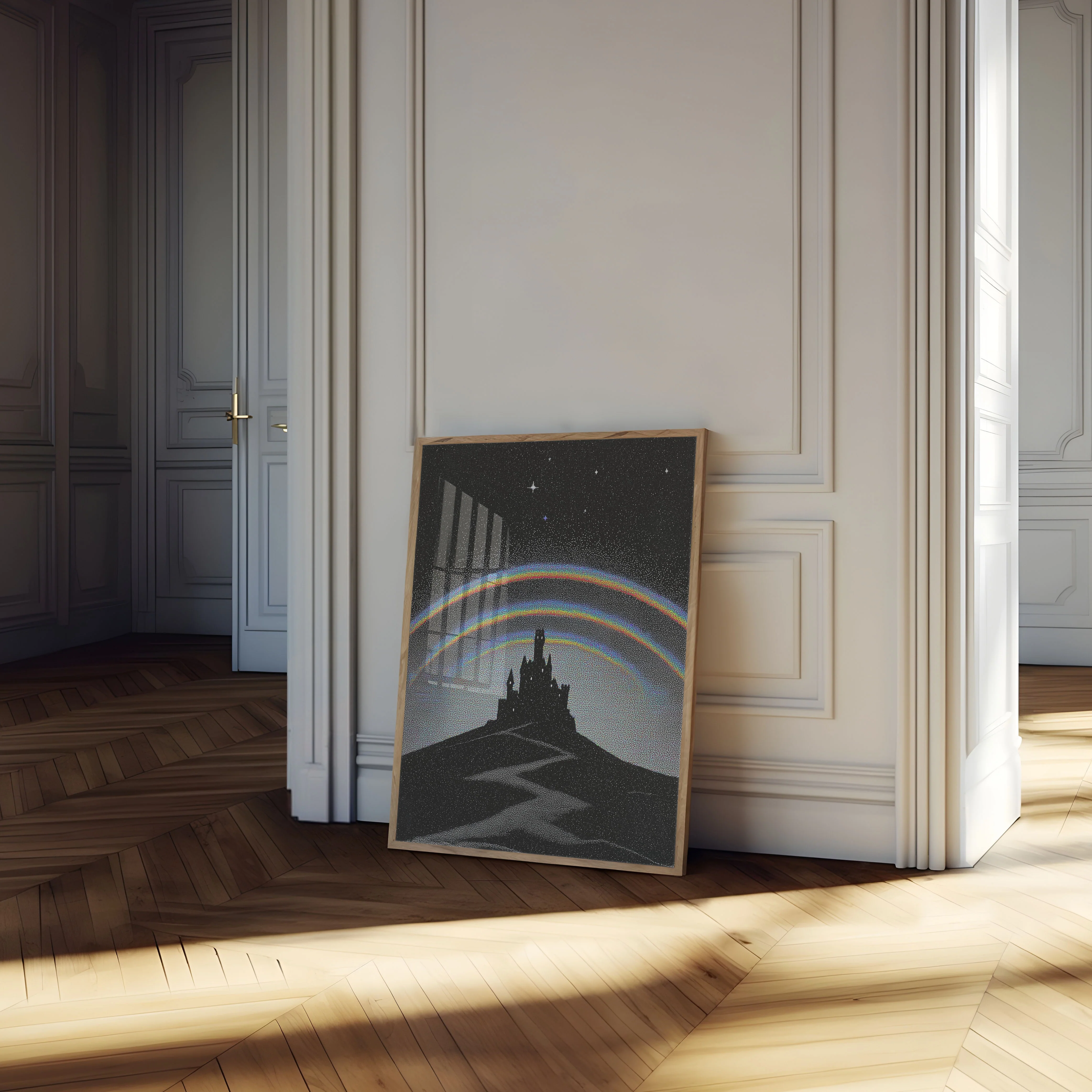 Castle Under Triple Rainbows Poster - Image 4