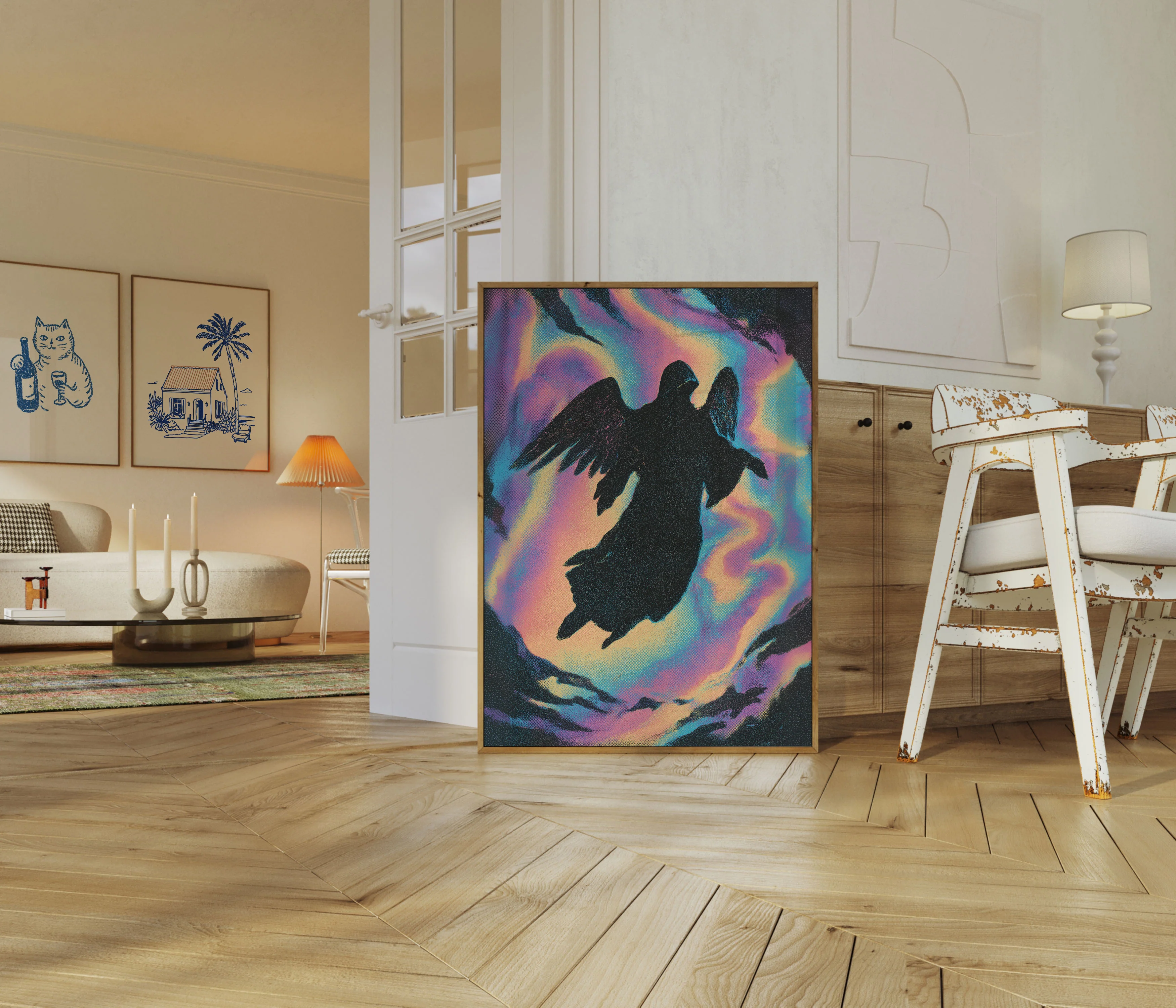Celestial Angel Silhouette Poster - Image 5