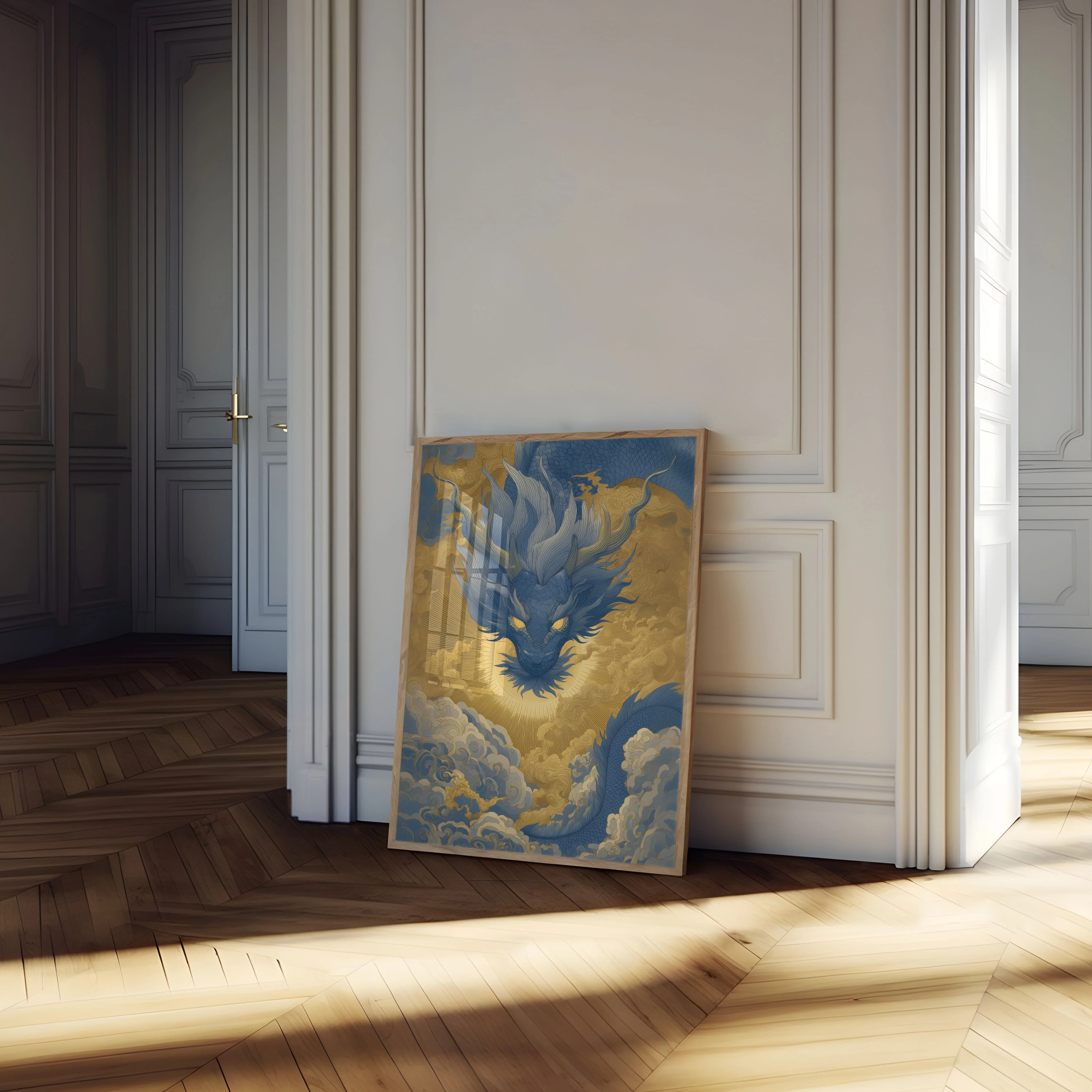 Celestial Azure Dragon Poster - Image 4