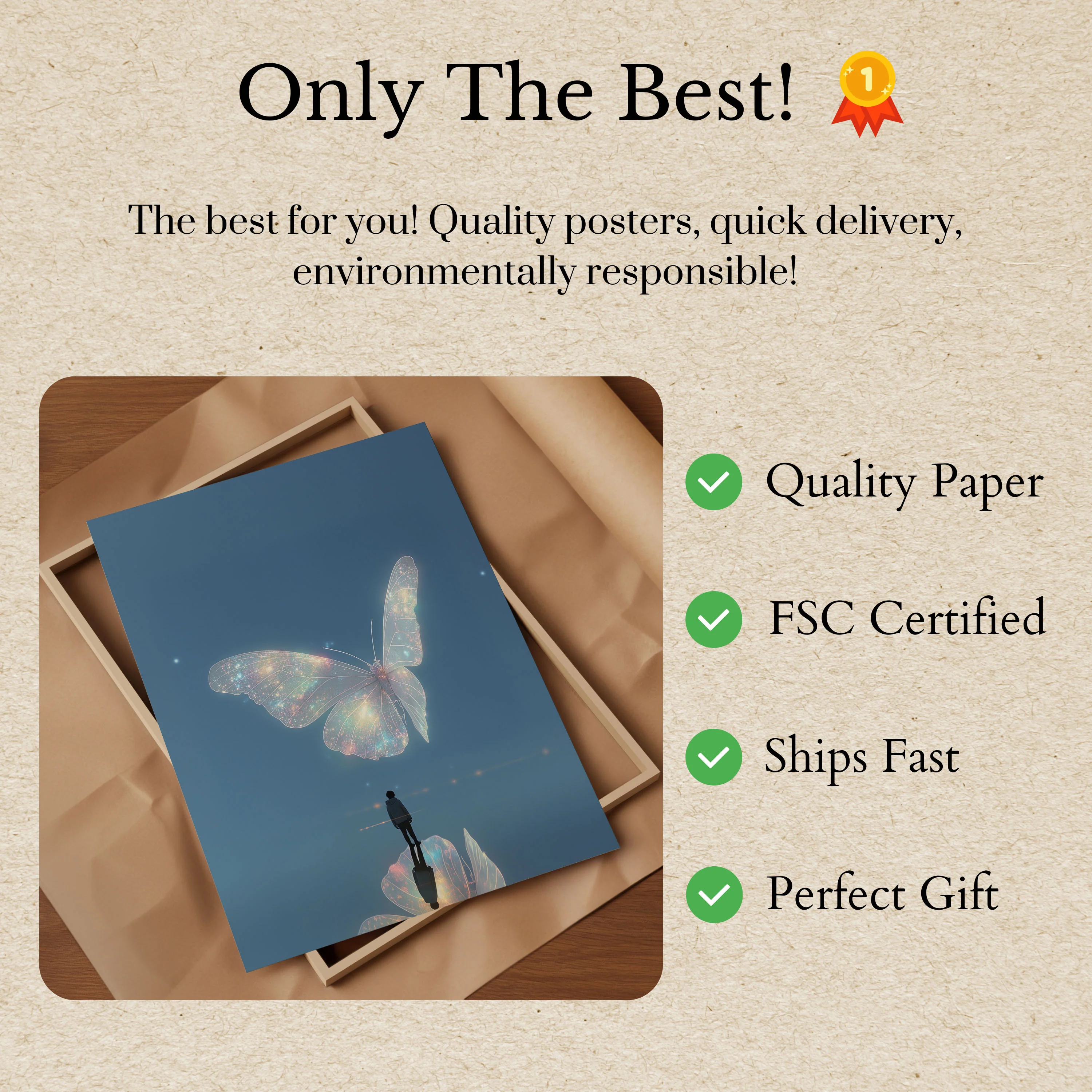 Celestial Butterfly Dreams Poster - Image 3