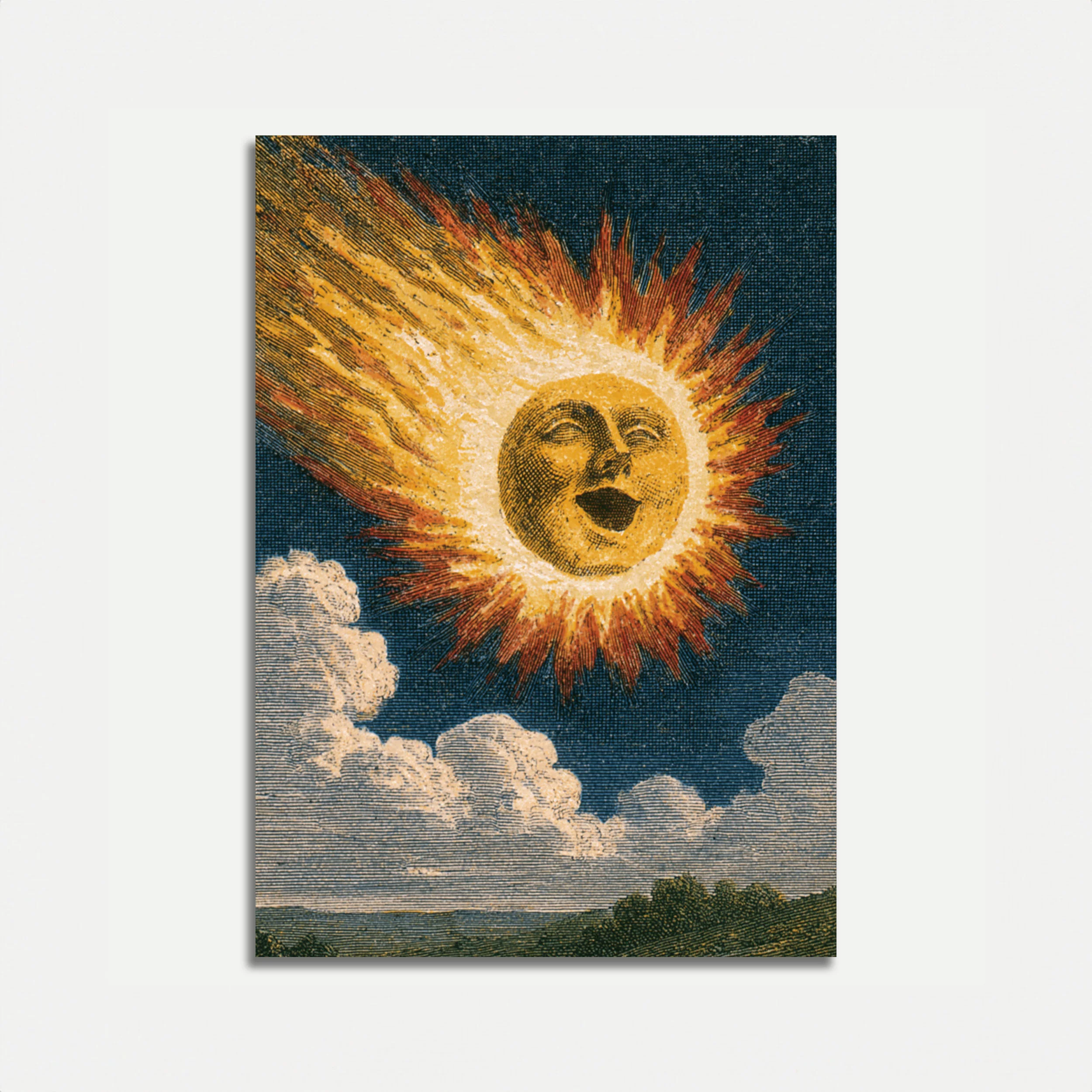 Celestial Sun Face Poster