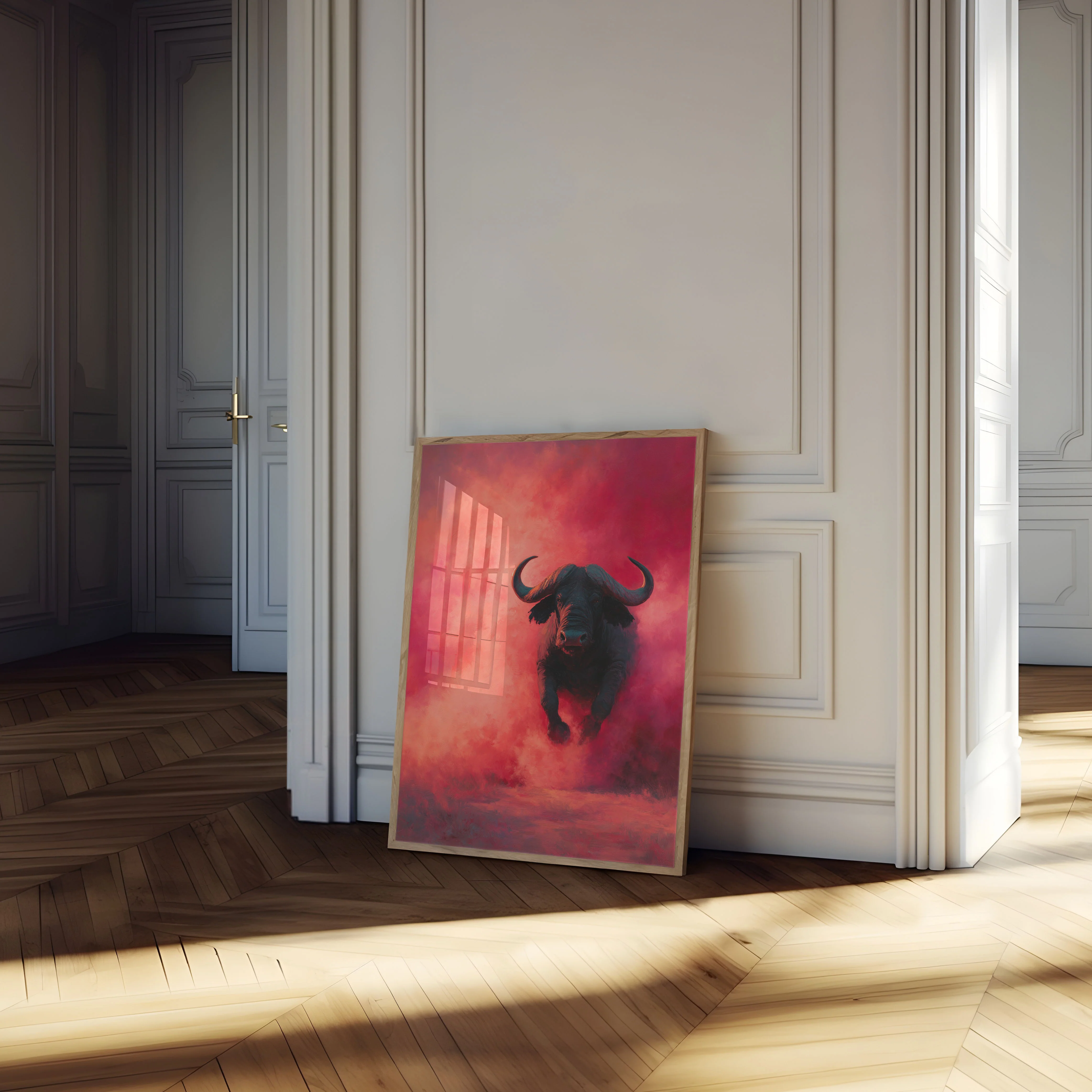 Charging Bull in Red Mist Poster - Image 4