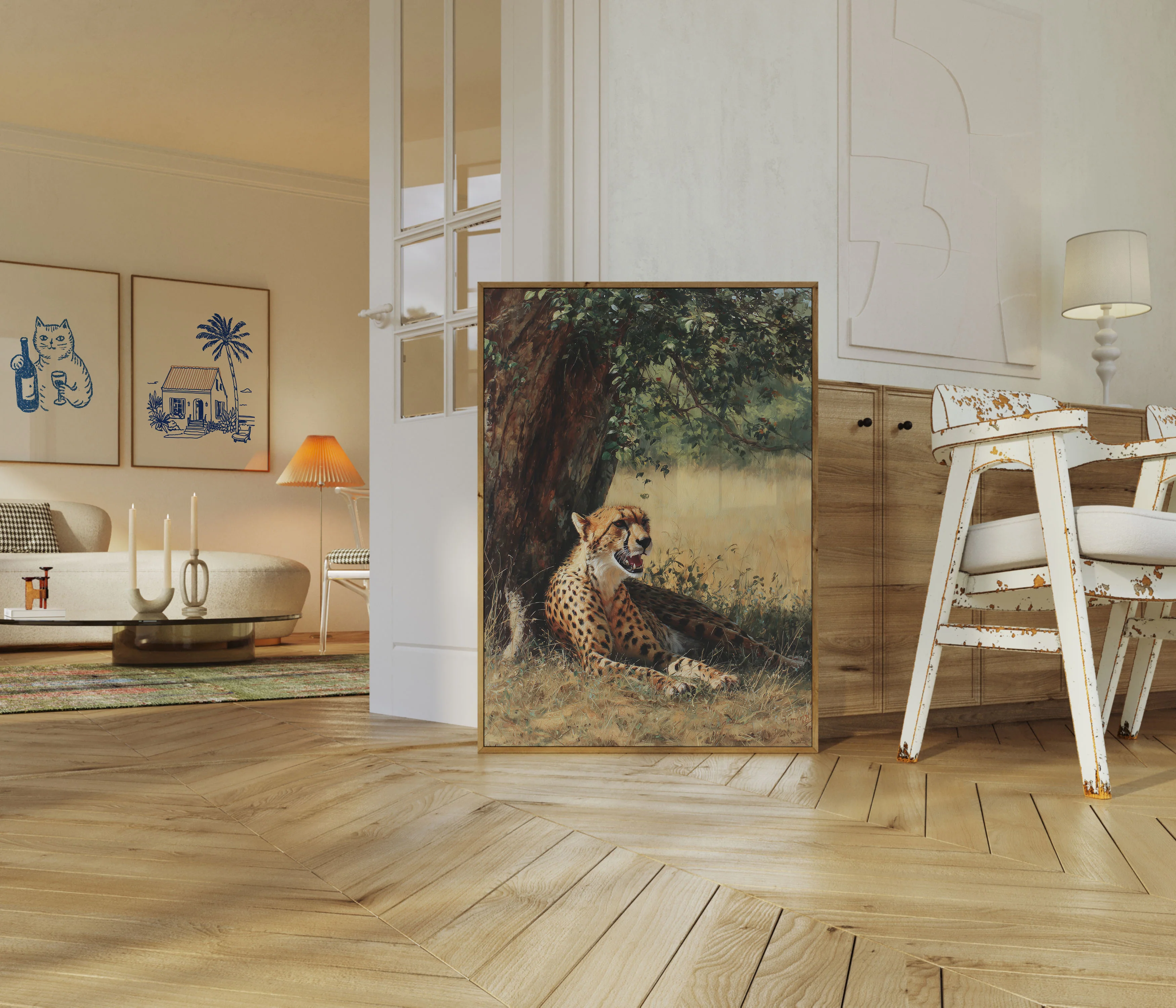Cheetah Resting Under Tree Poster - Image 5