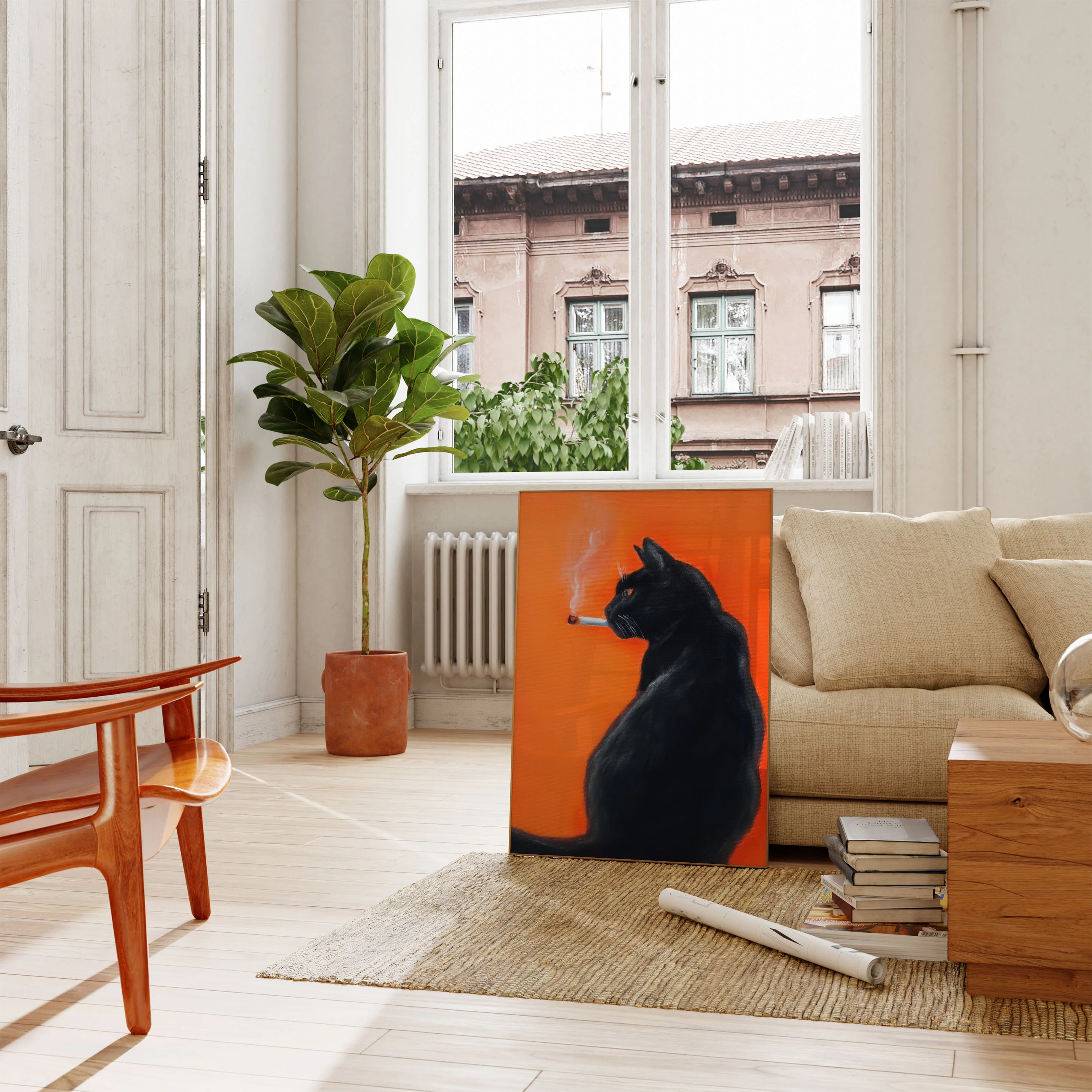 Cool Cat Smoking Poster - Image 2