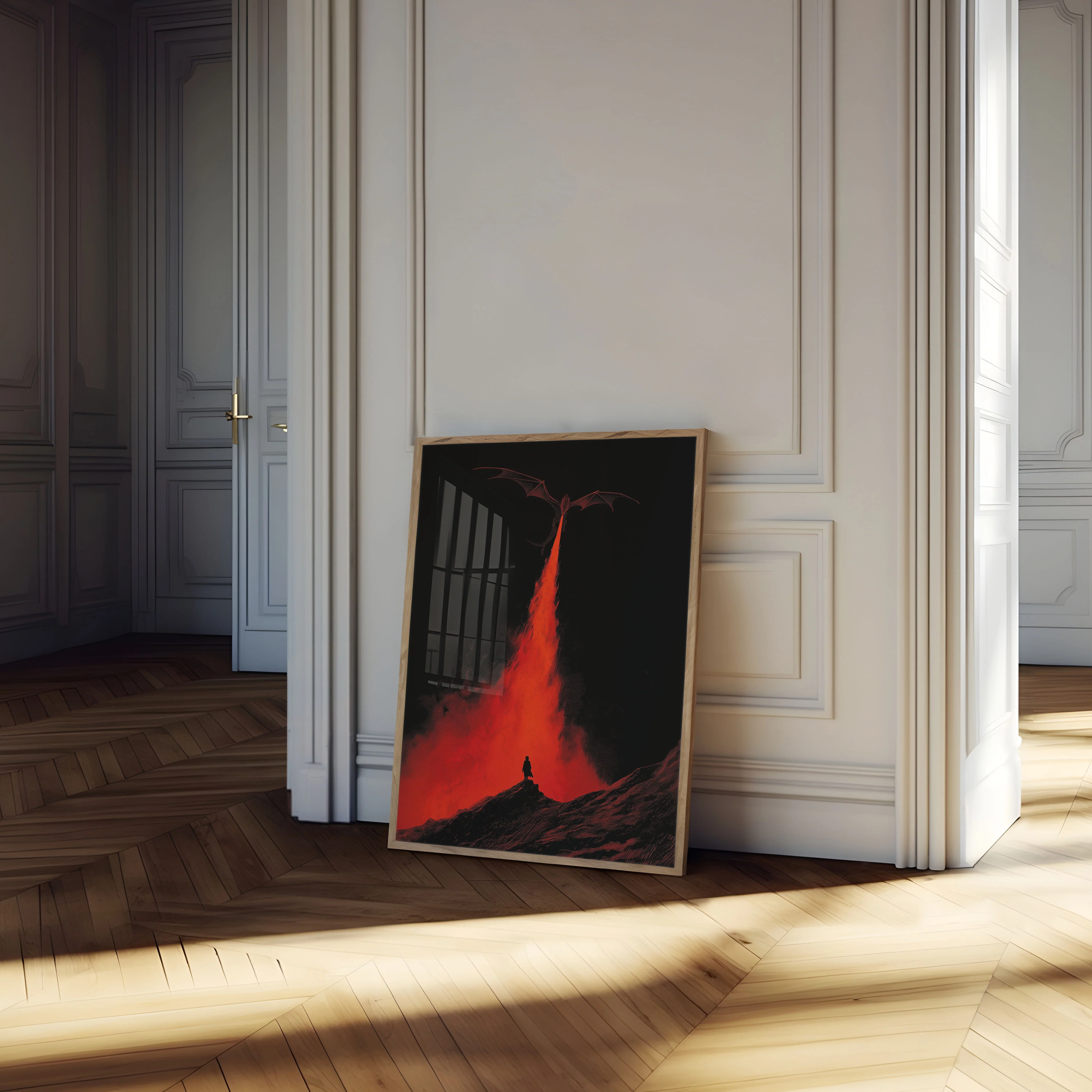 Crimson Dragon Fire Poster - Image 4