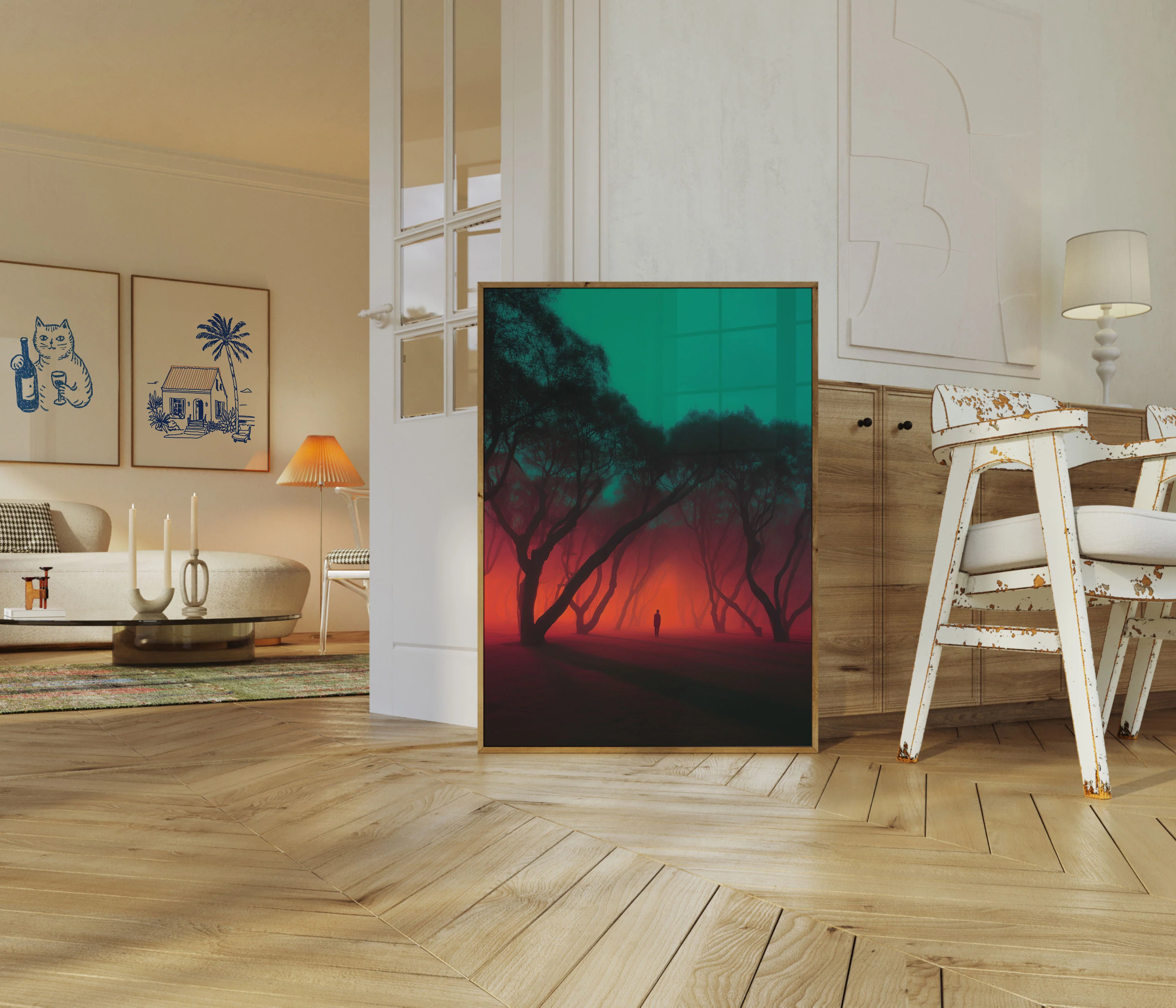 Crimson Forest Solitude Poster - Image 5