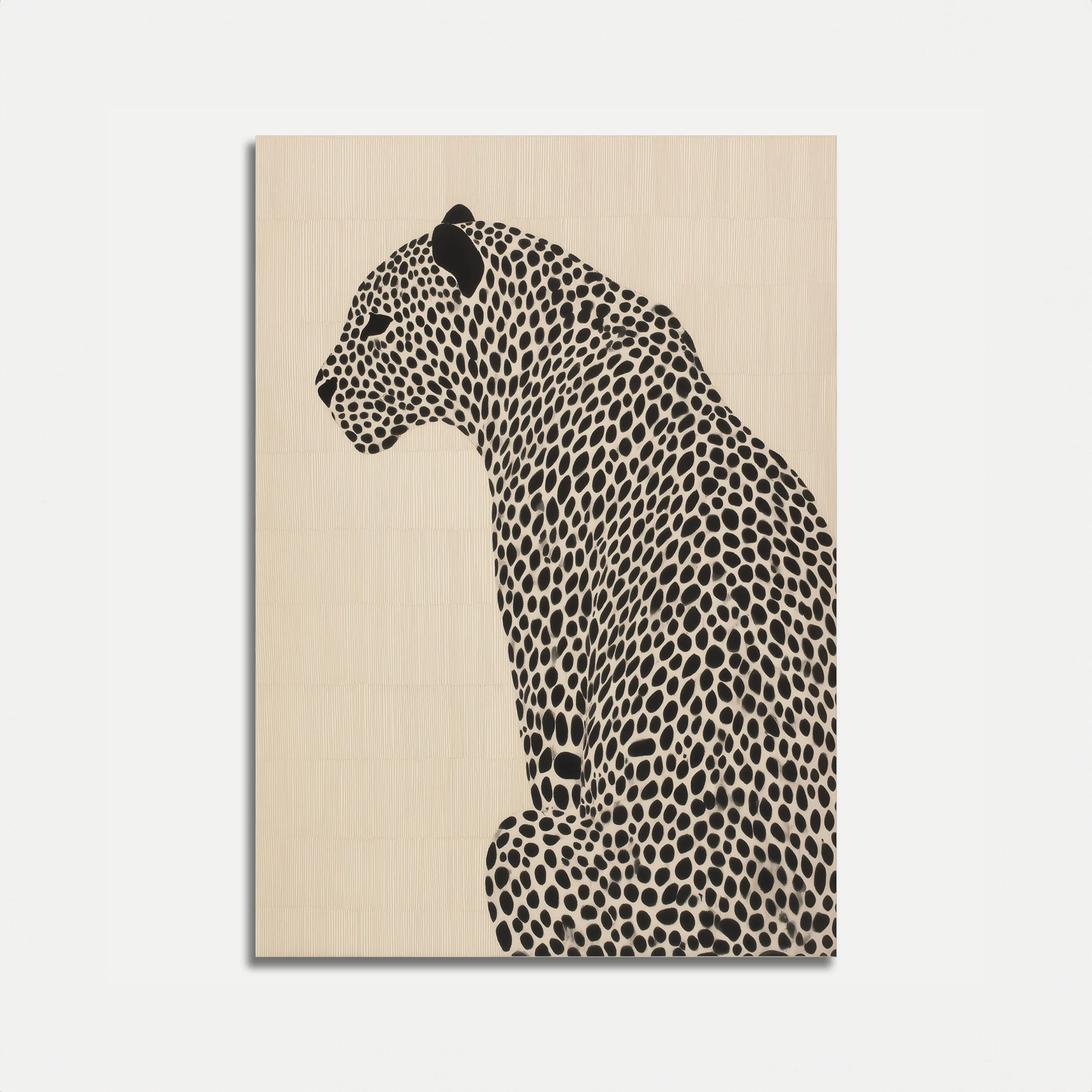 Dotted Black Leopard Poster