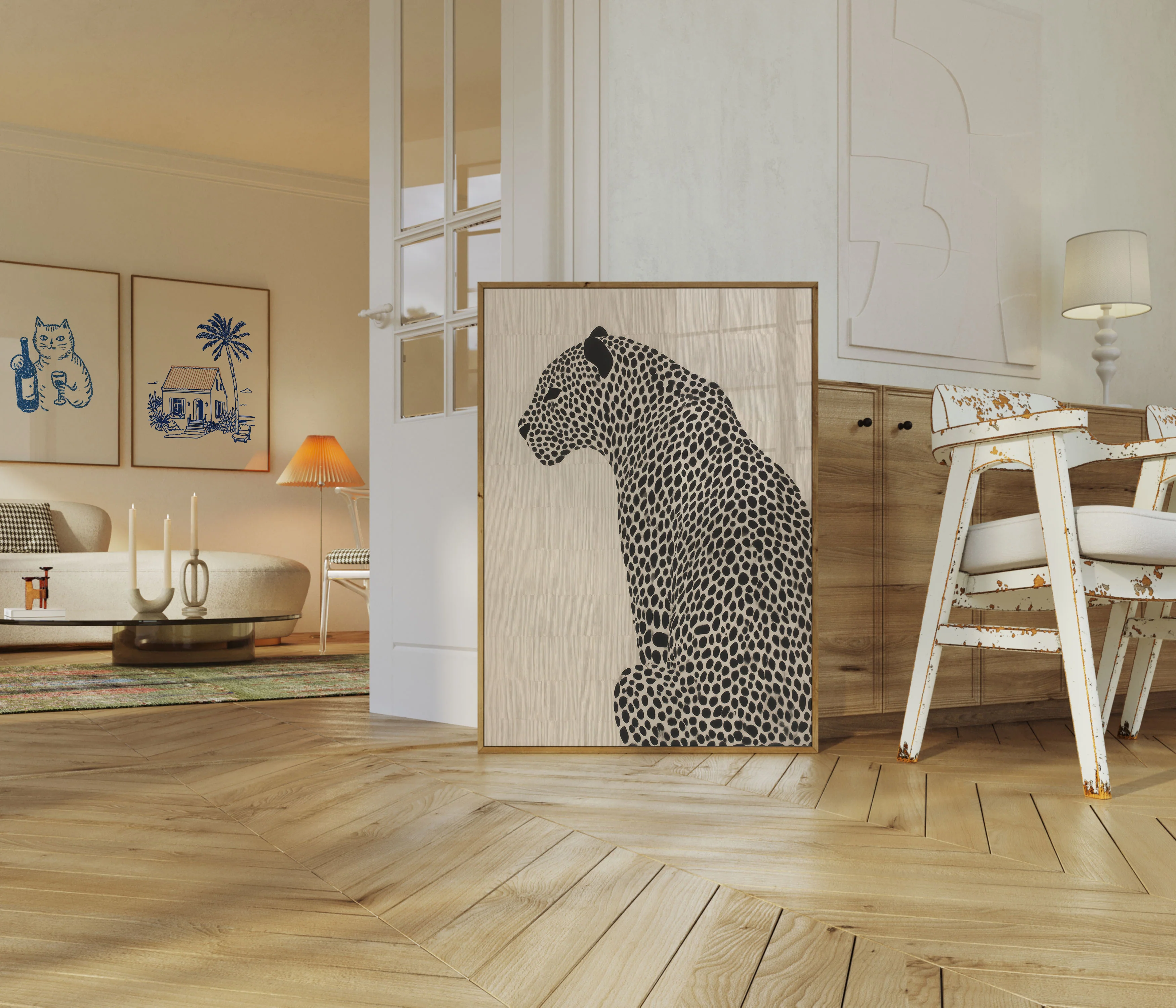 Dotted Black Leopard Poster - Image 5