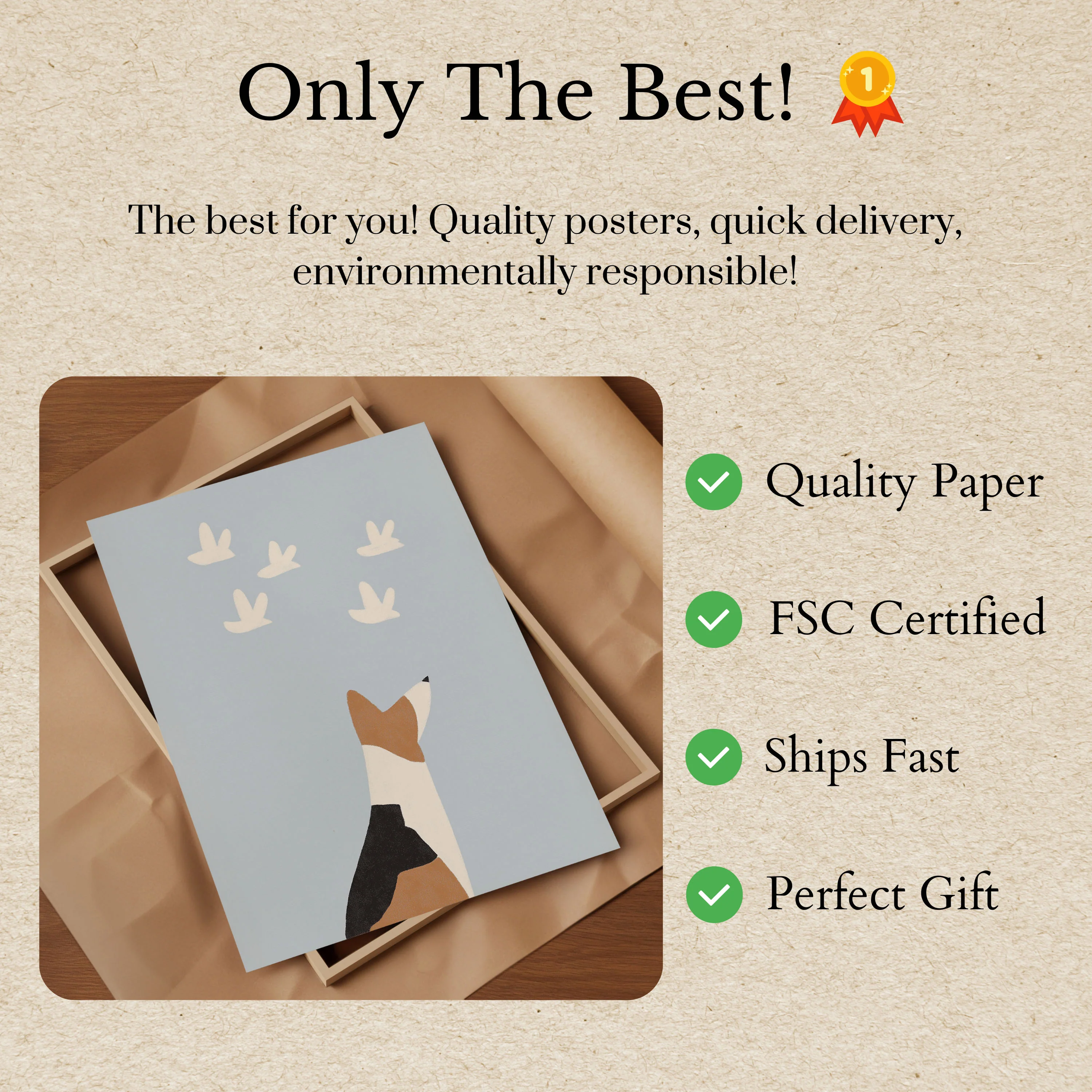 Dreamy Dog Bird Watching Poster - Image 3