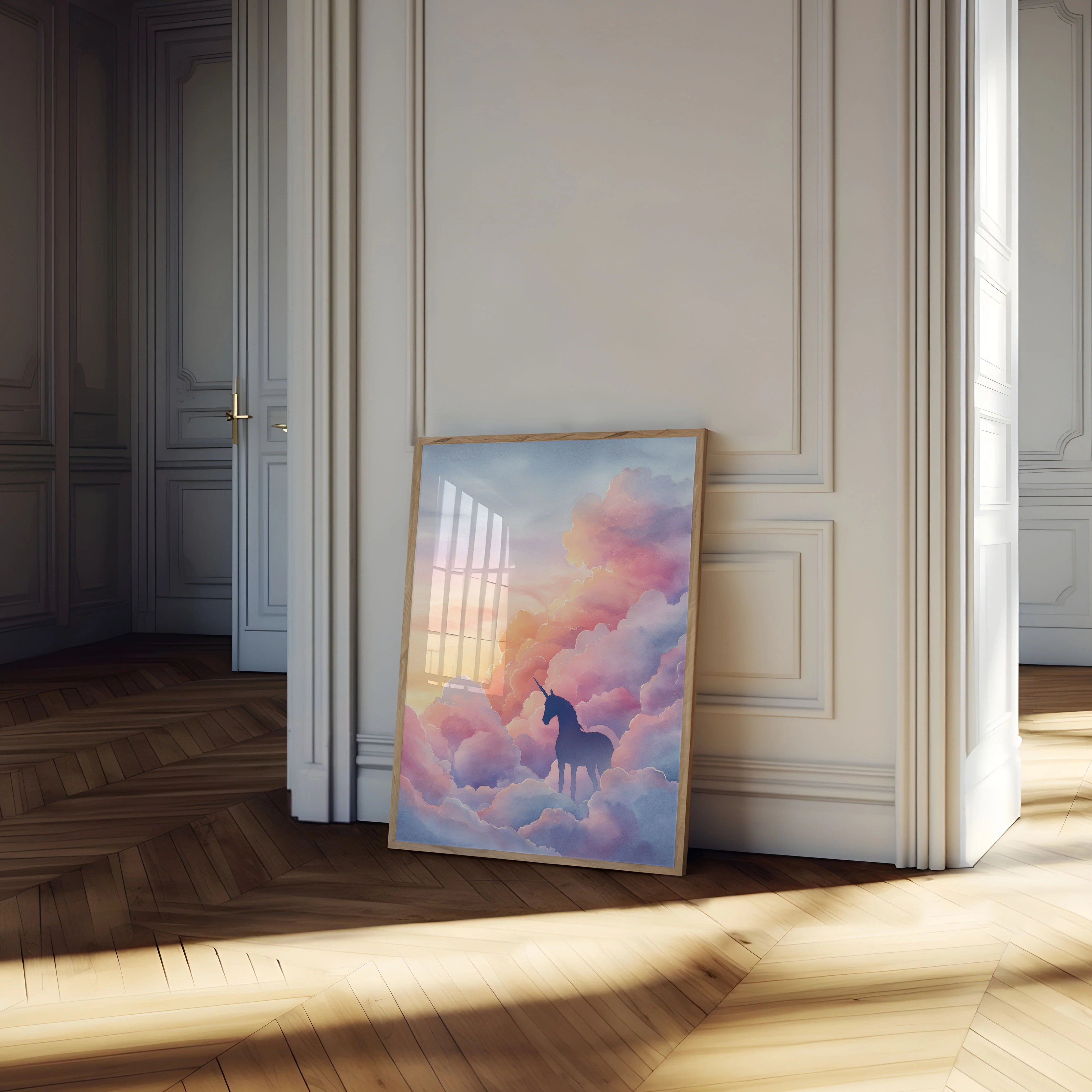 Dreamy Unicorn Cloud Poster - Image 4