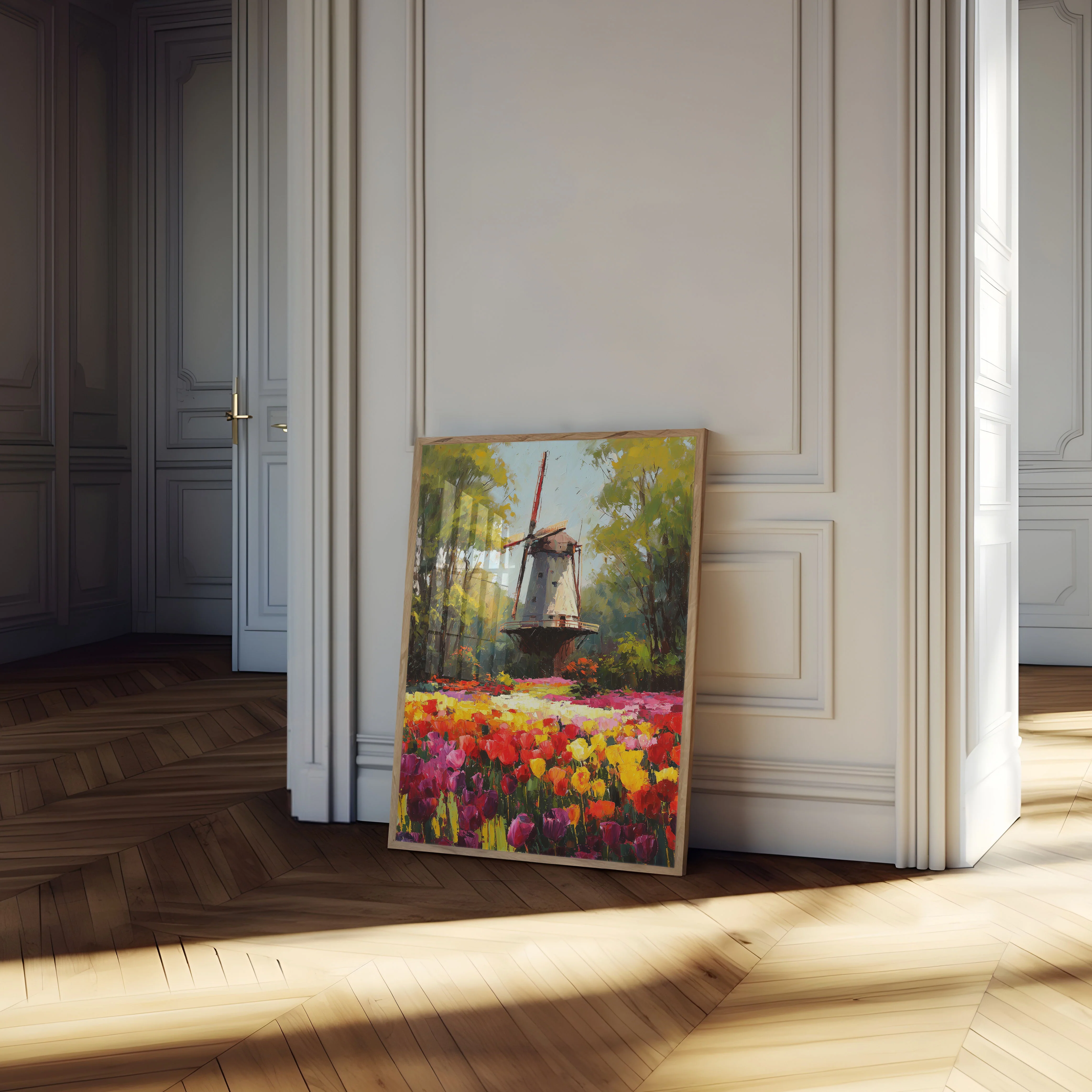 Dutch Windmill Tulip Fields Poster - Image 4