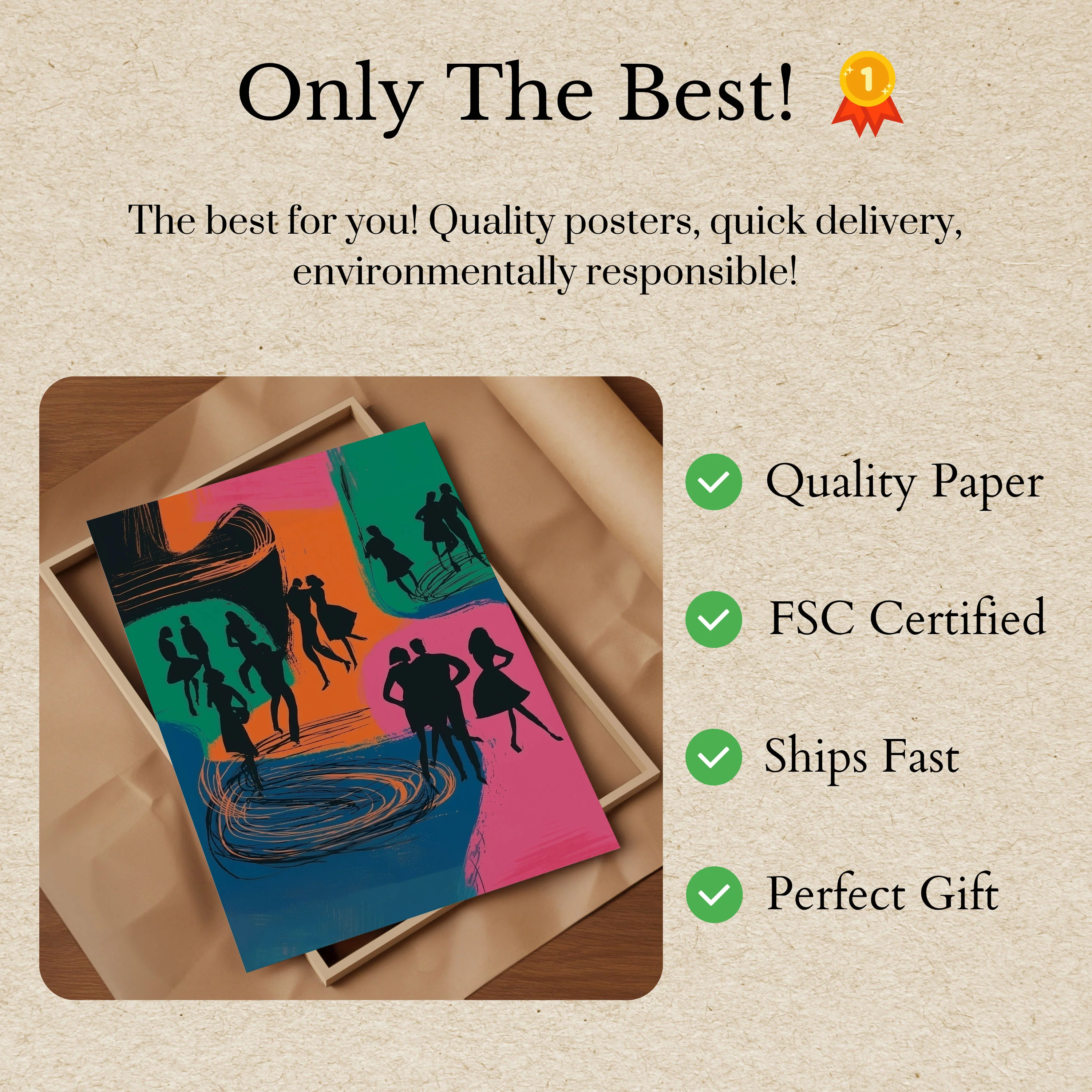 Dynamic Dance Silhouettes Poster - Image 3