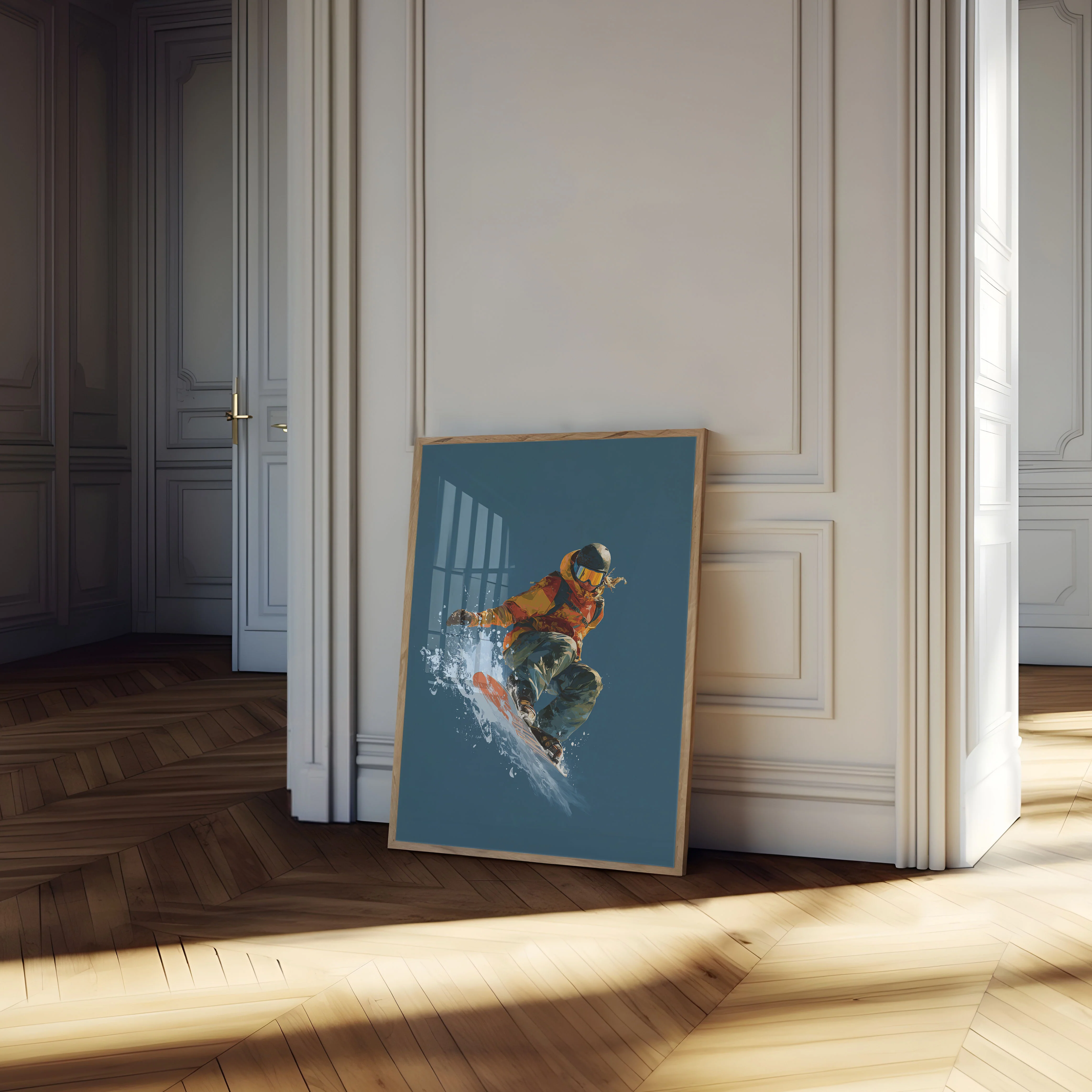 Dynamic Snowboarding Mountain Rush Poster - Image 4