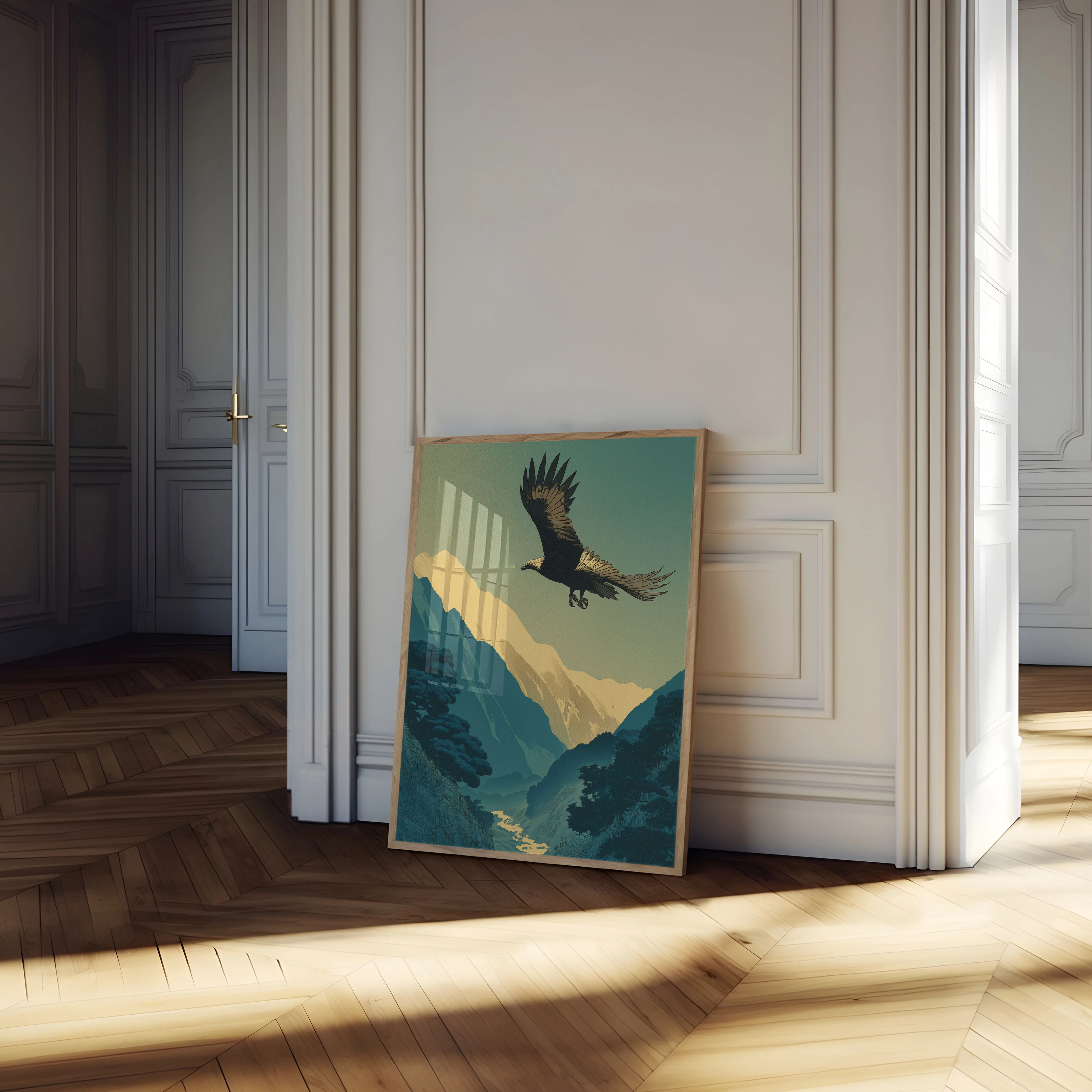 Eagle Soaring Mountain Valley Poster - Image 4