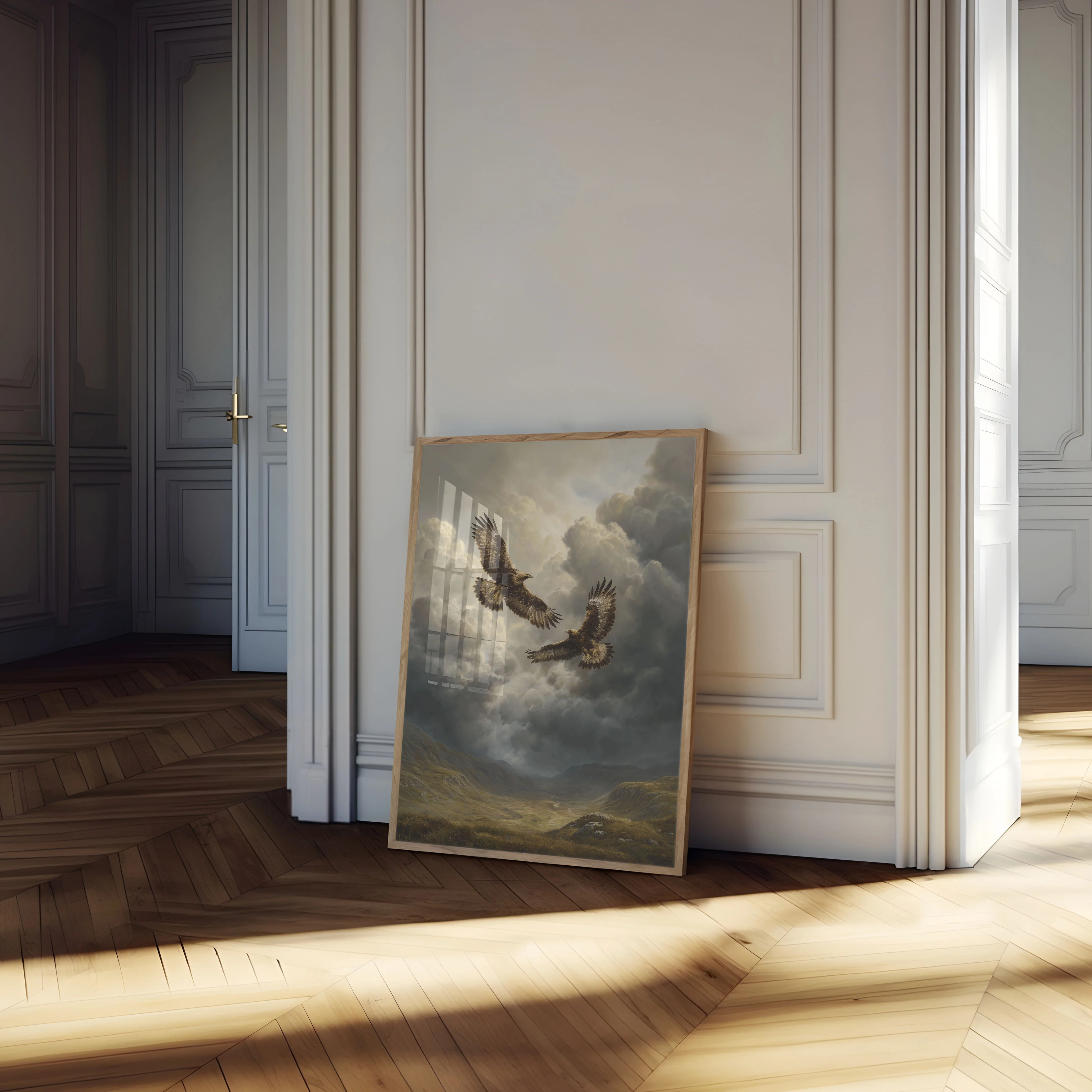 Eagles Soaring Through Clouds Poster - Image 4