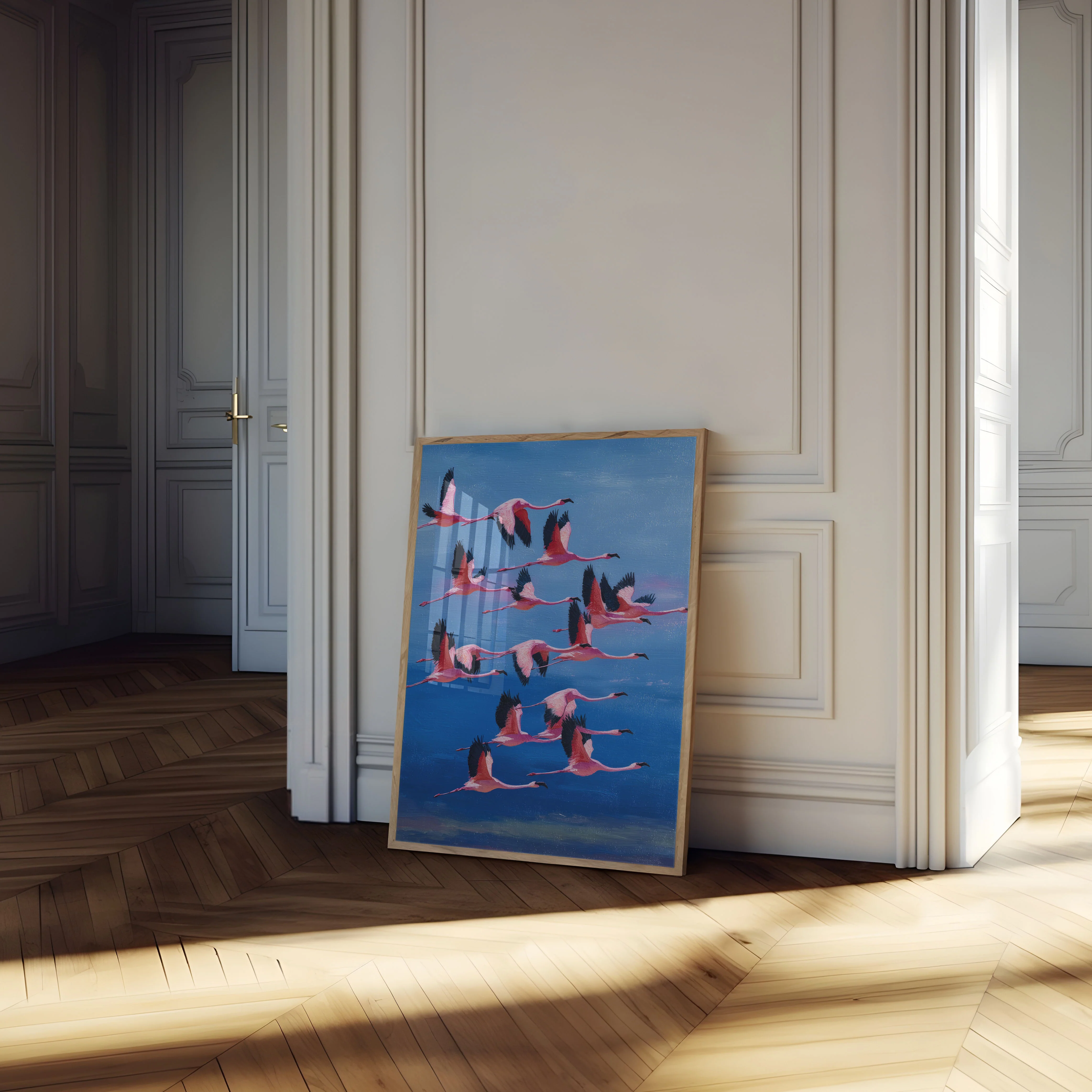 Flamingos in Flight Poster - Image 4