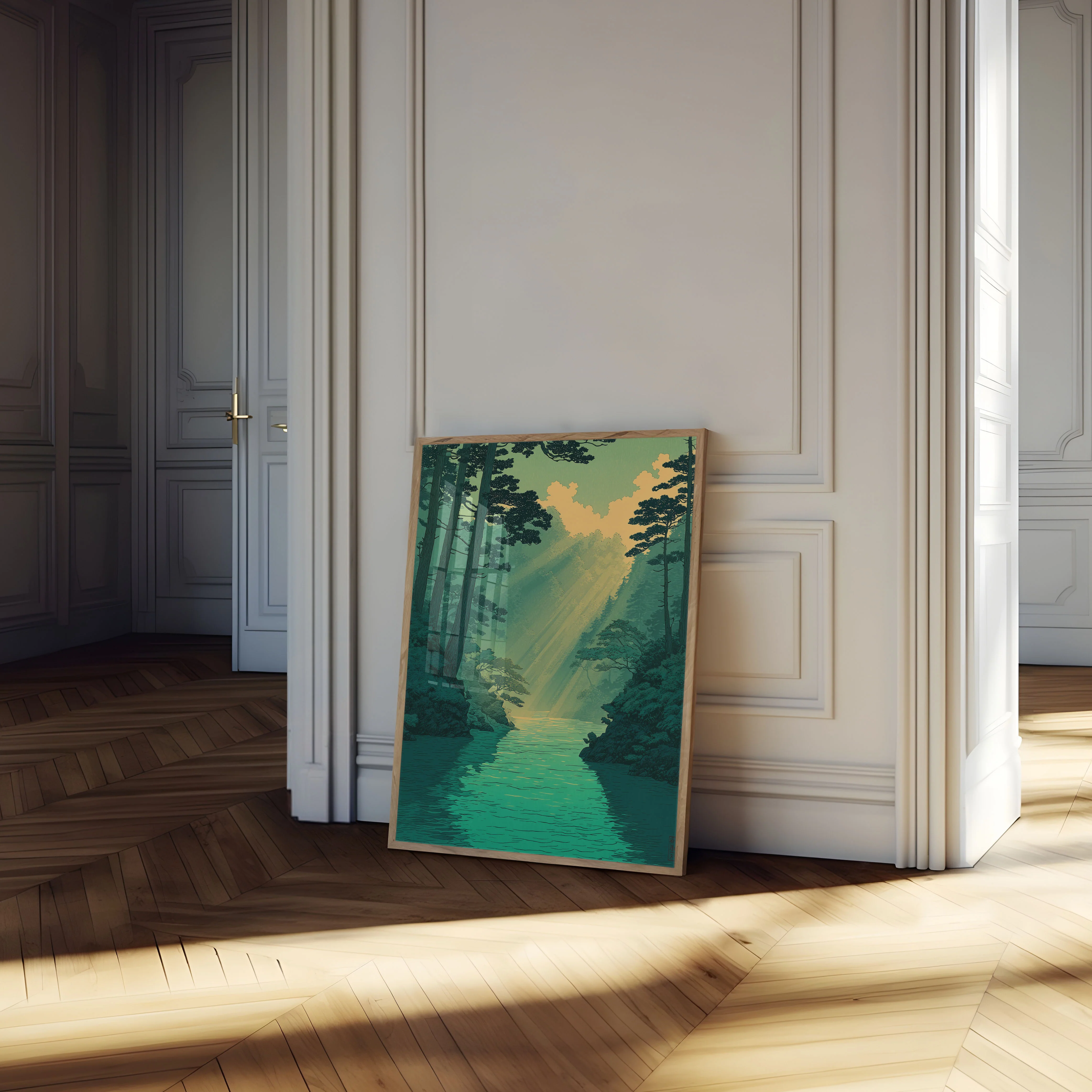 Forest Stream Sunlight Poster - Image 4