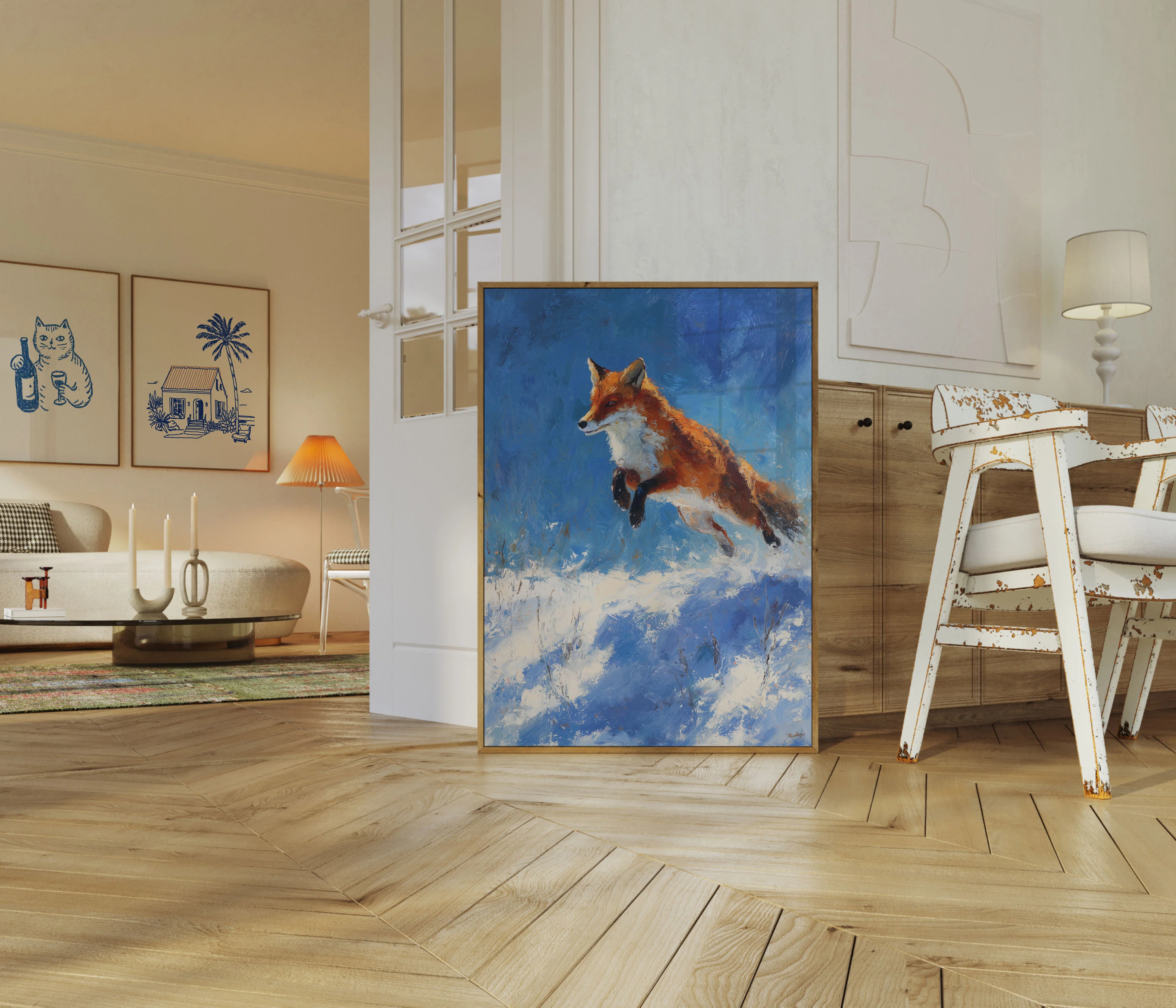 Fox Leaping Through Snow Poster - Image 5