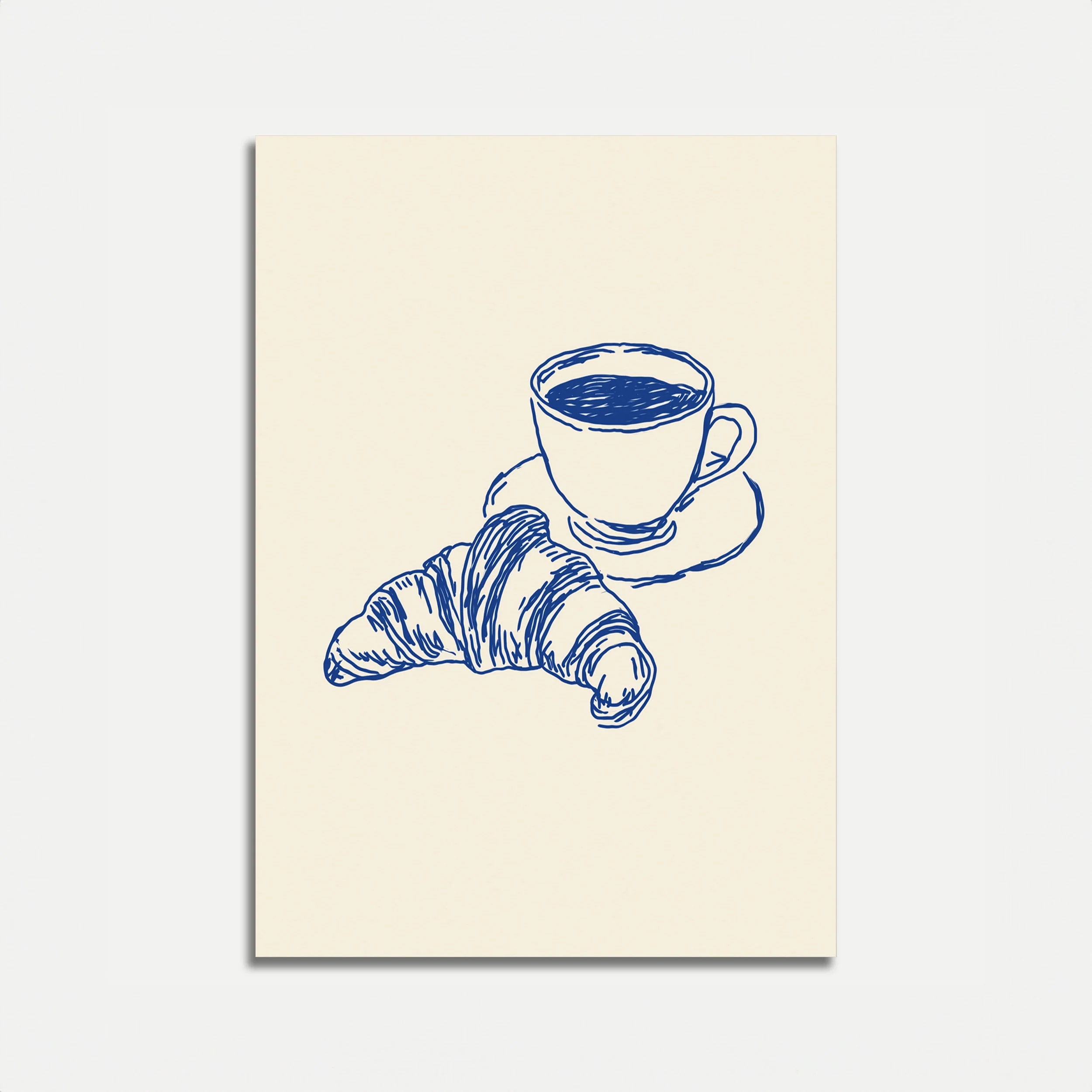 French Breakfast Sketch Poster