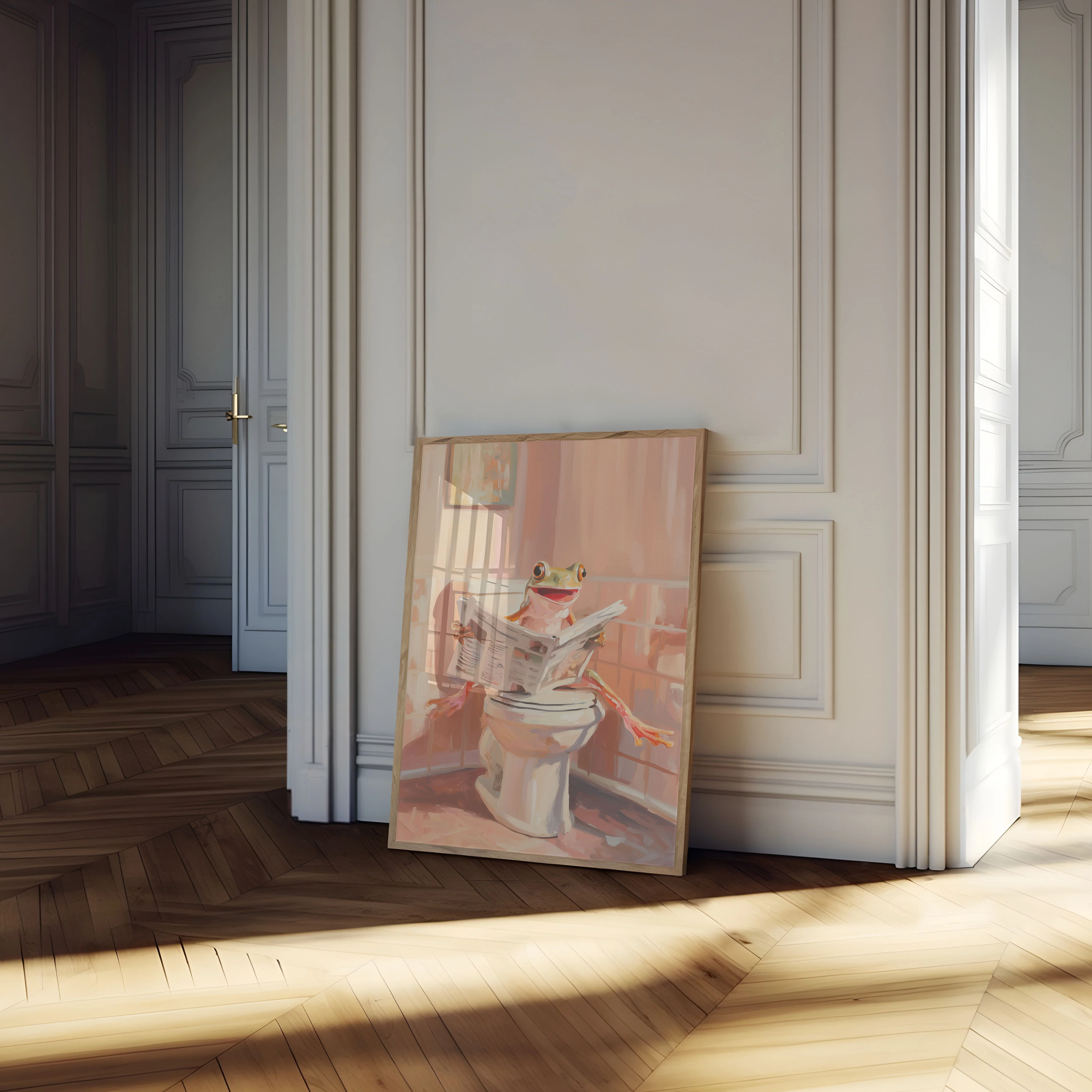 Frog Reading Newspaper Poster - Image 4