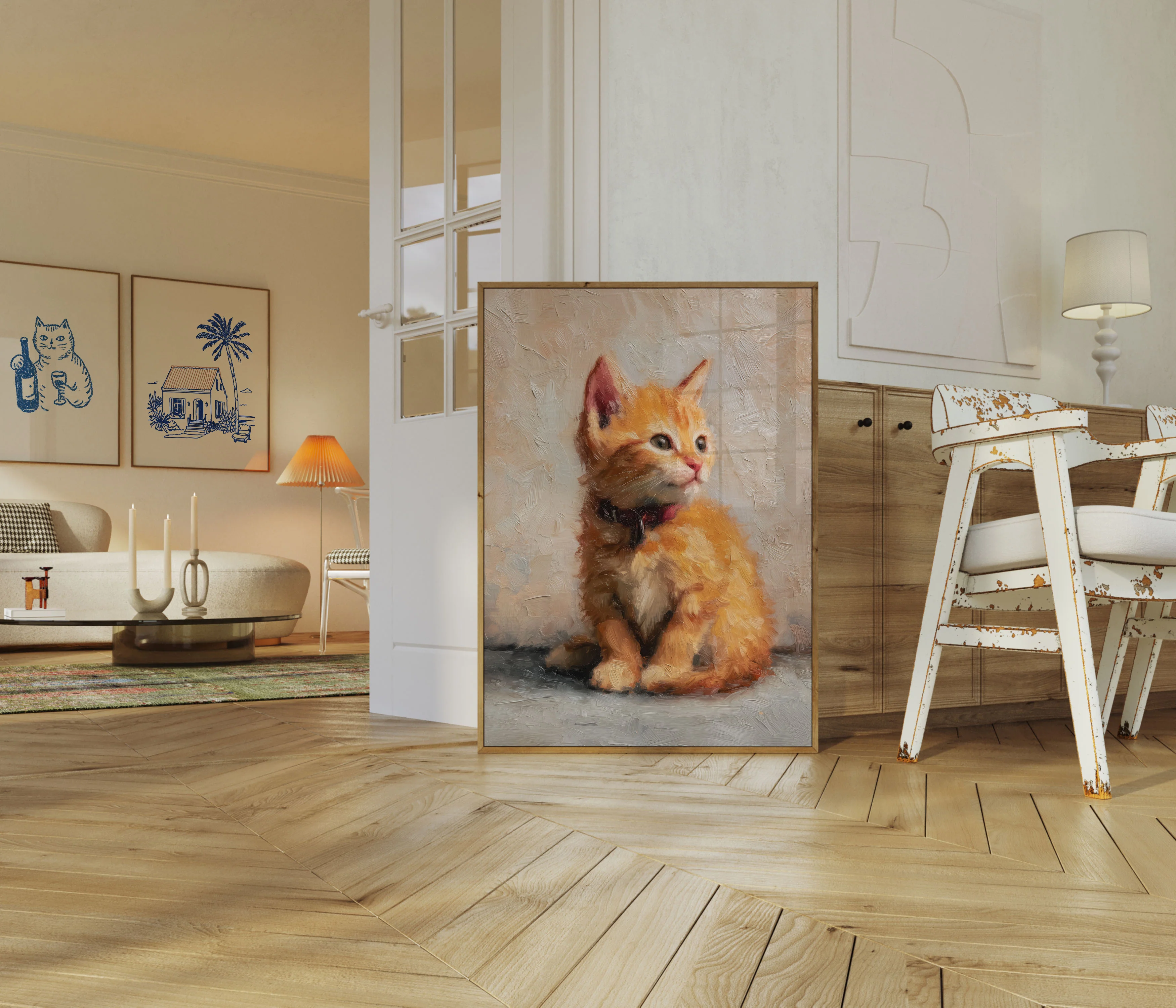 Ginger Kitten Artistic Poster - Image 5