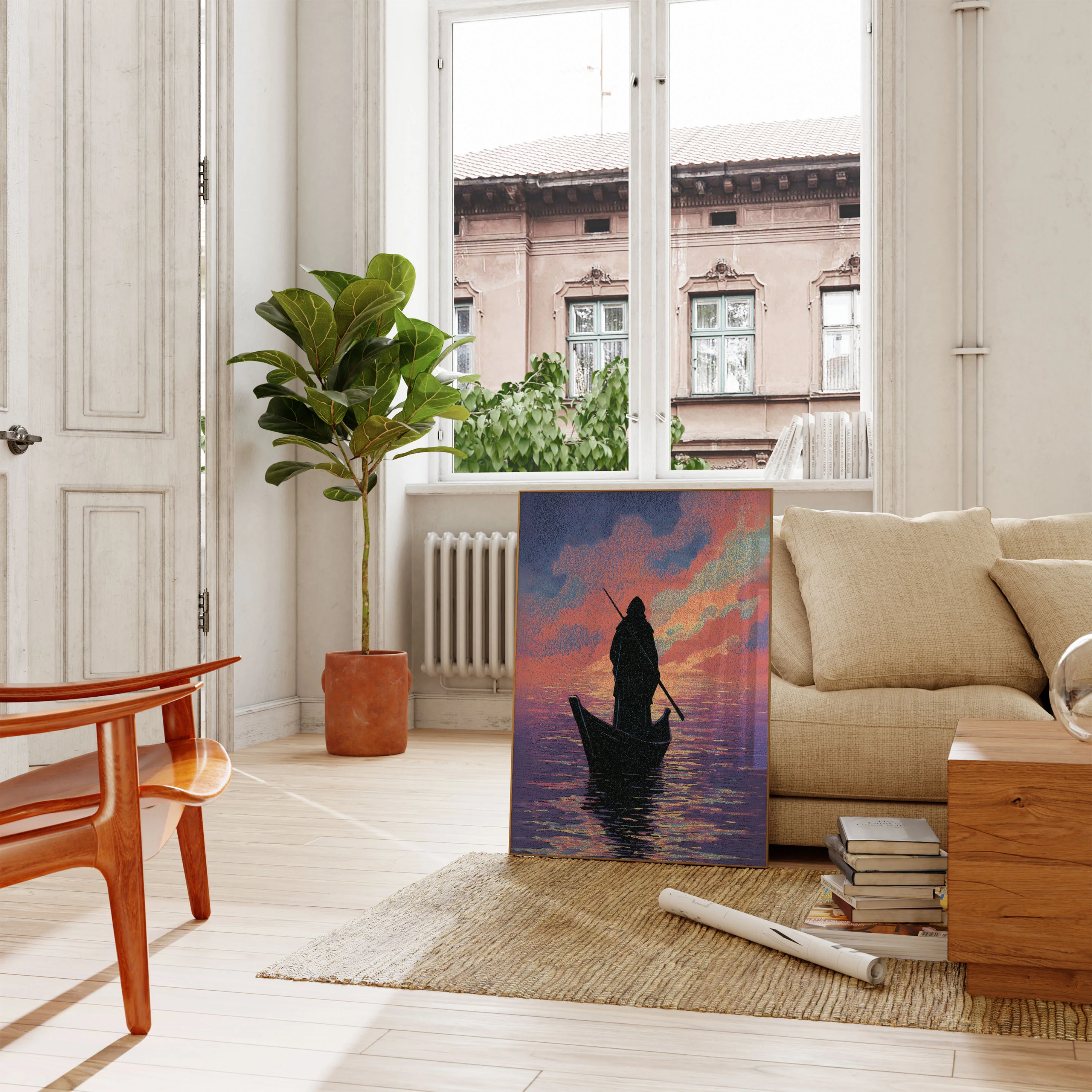 Gondolier at Sunset Poster - Image 2