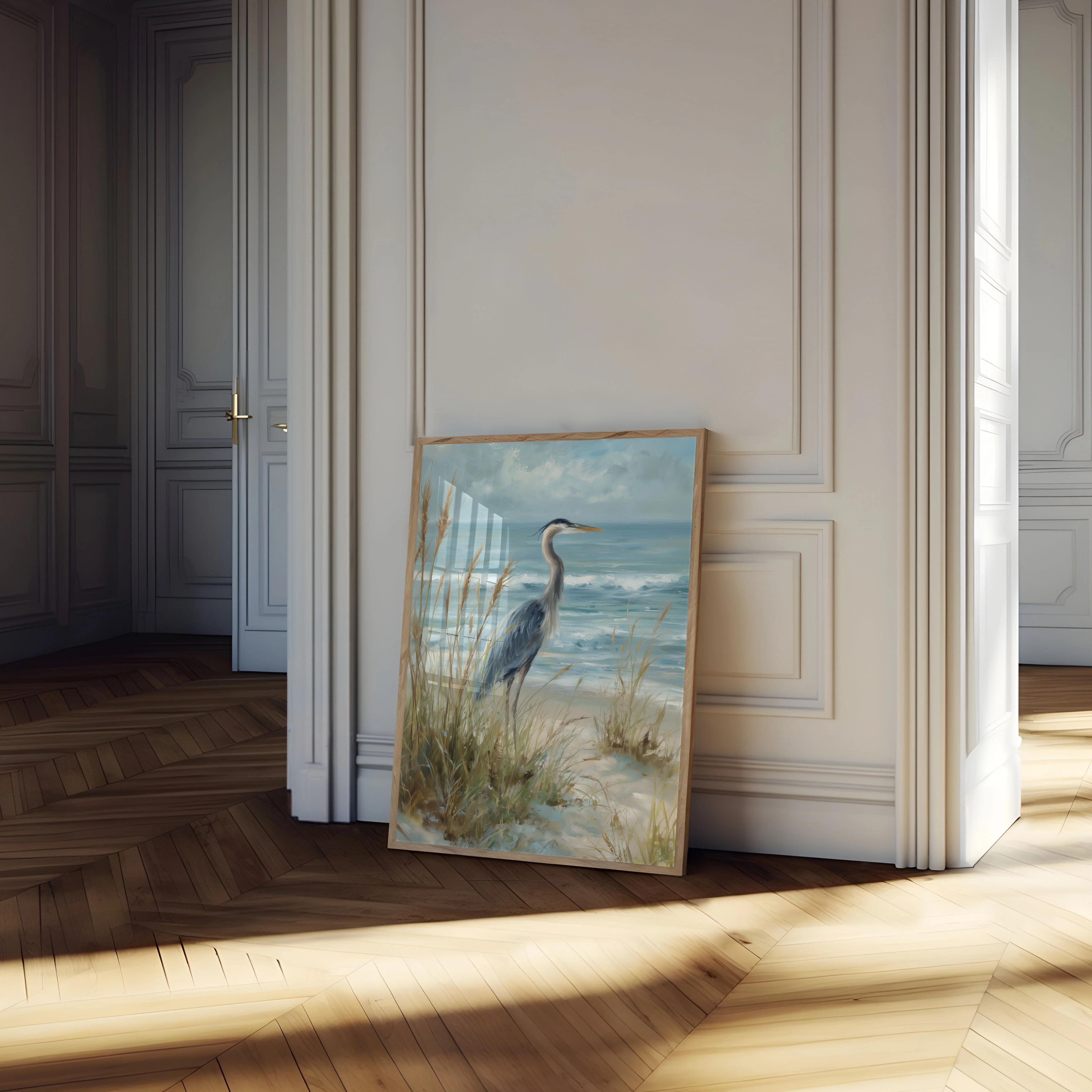 Great Blue Heron Coastal Poster - Image 4