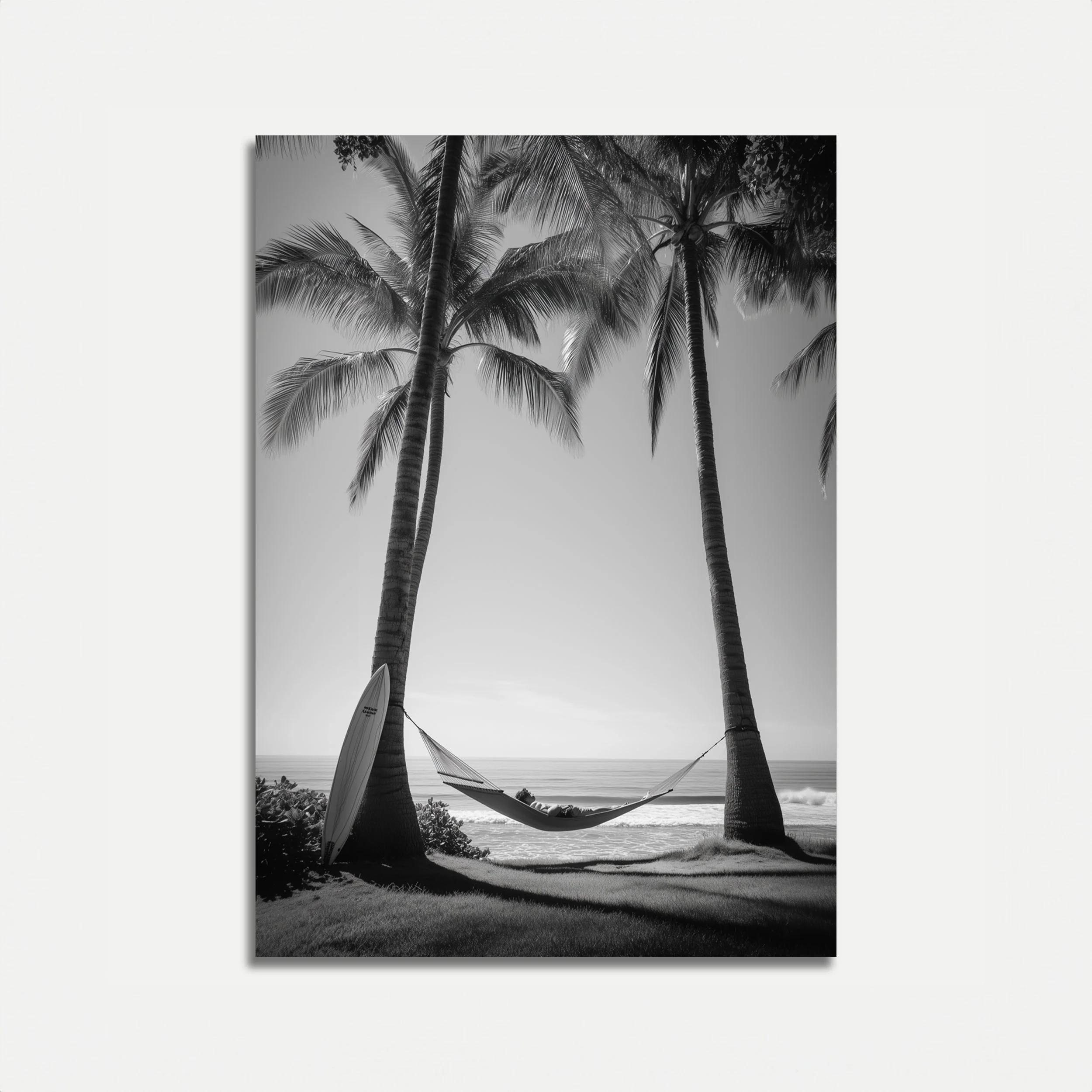 Hammock Between Palm Trees Poster